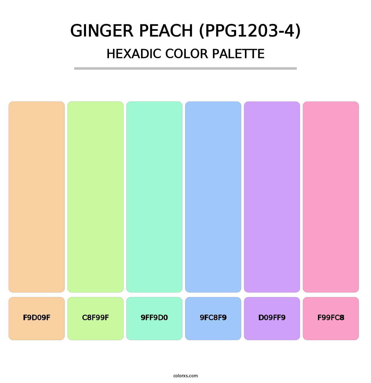 Ginger Peach (PPG1203-4) - Hexadic Color Palette
