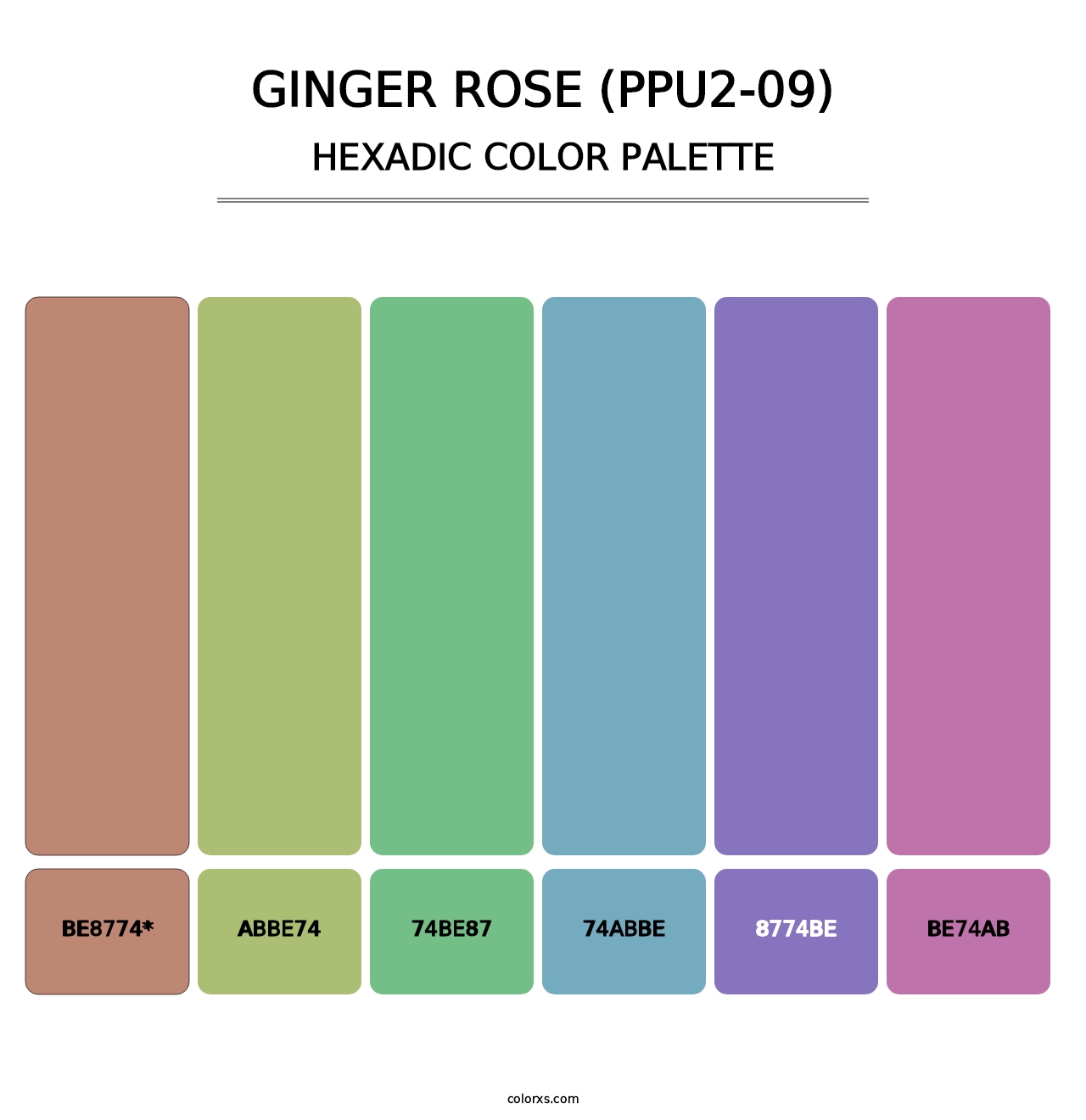 Ginger Rose (PPU2-09) - Hexadic Color Palette