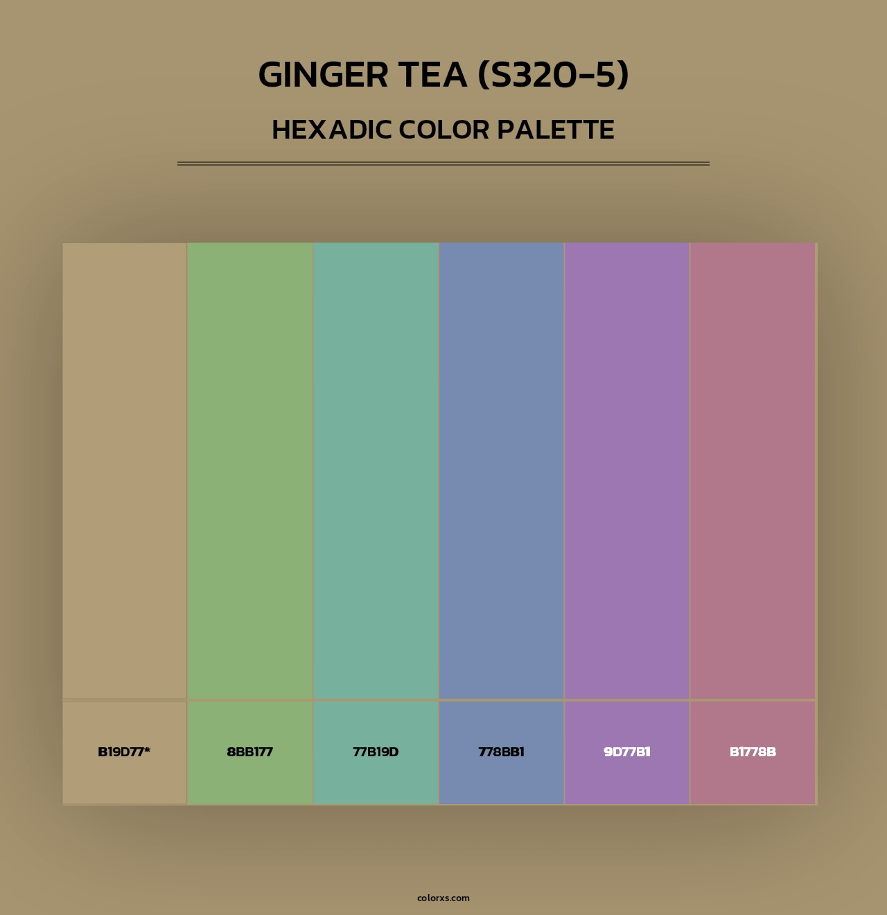Ginger Tea (S320-5) - Hexadic Color Palette
