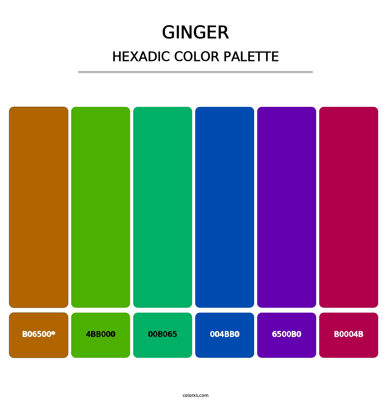 Ginger - Hexadic Color Palette