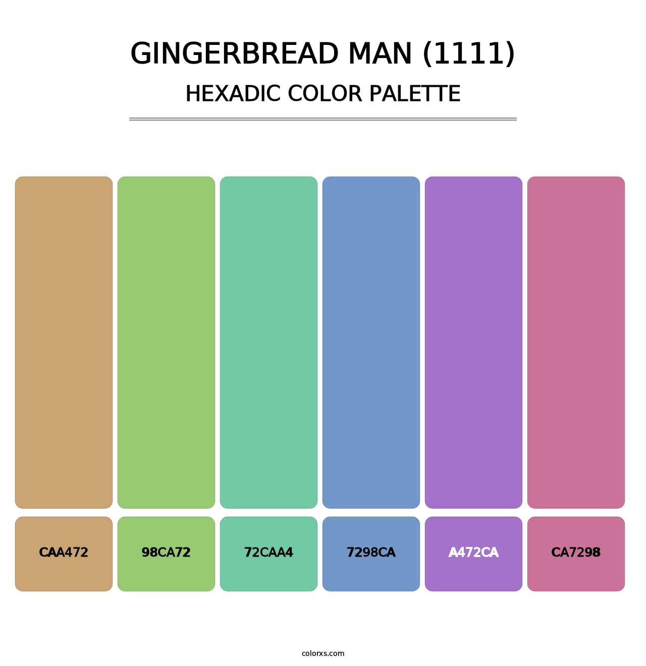 Gingerbread Man (1111) - Hexadic Color Palette