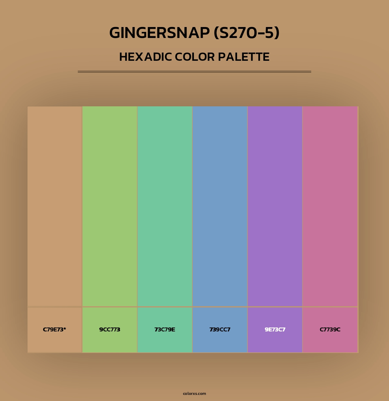 Gingersnap (S270-5) - Hexadic Color Palette