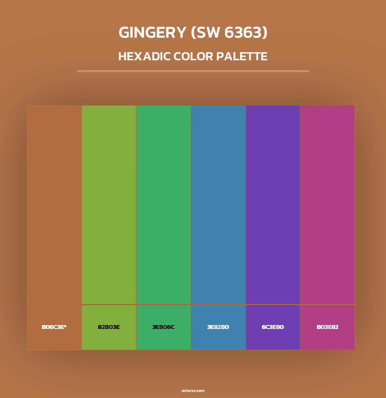 Gingery (SW 6363) - Hexadic Color Palette