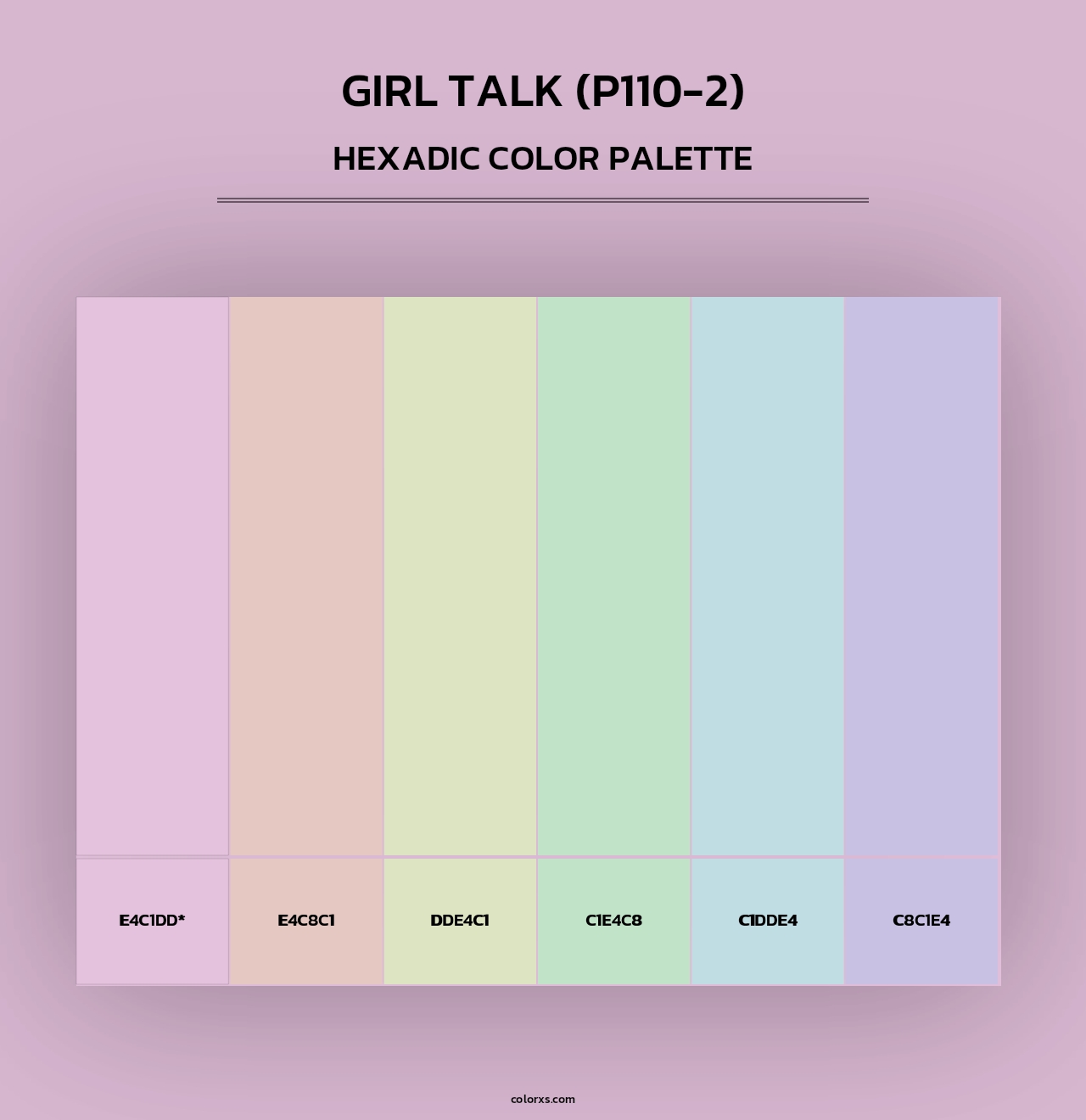 Girl Talk (P110-2) - Hexadic Color Palette