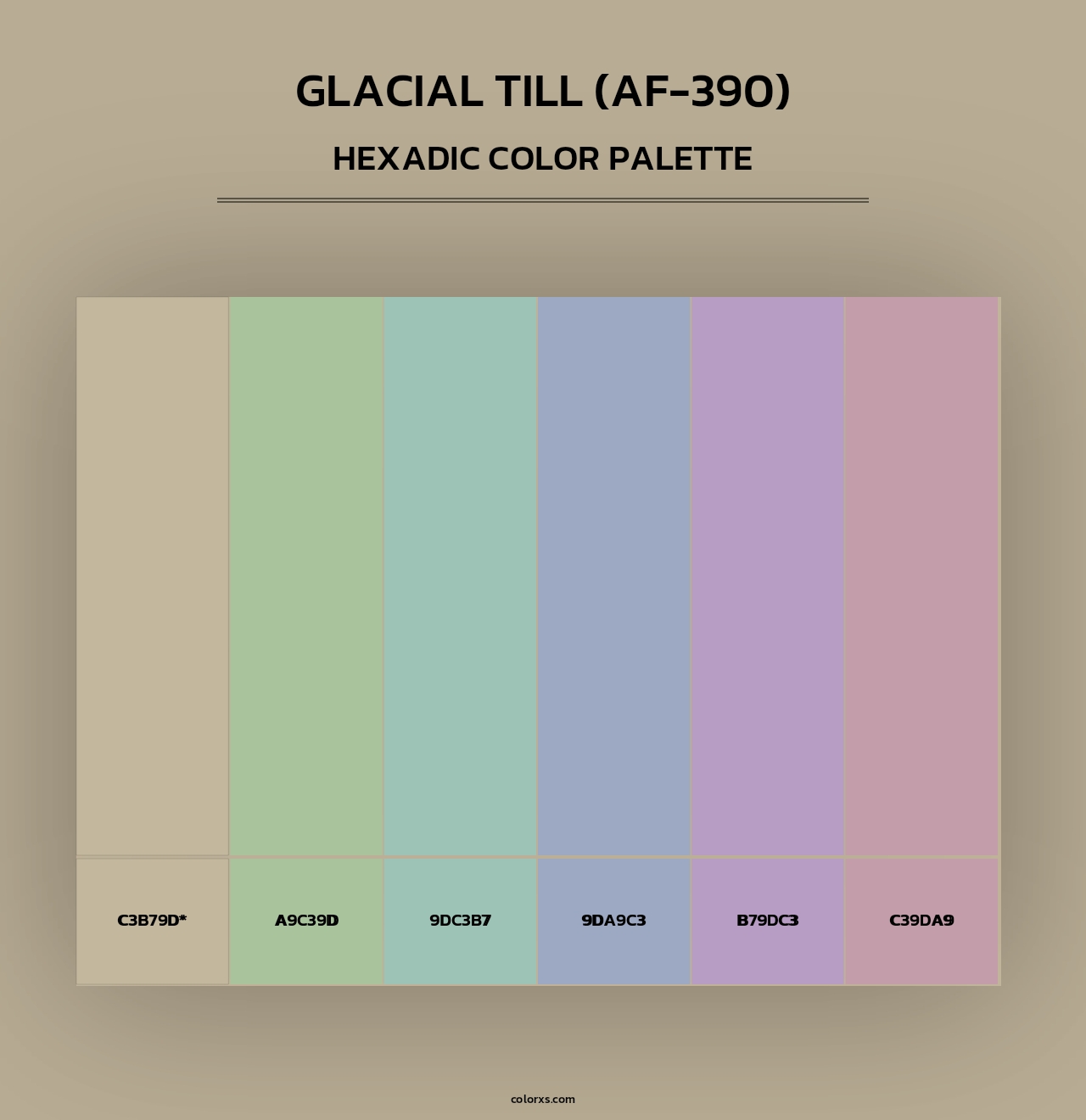 Glacial Till (AF-390) - Hexadic Color Palette