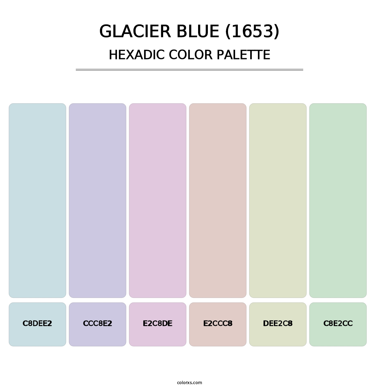 Glacier Blue (1653) - Hexadic Color Palette