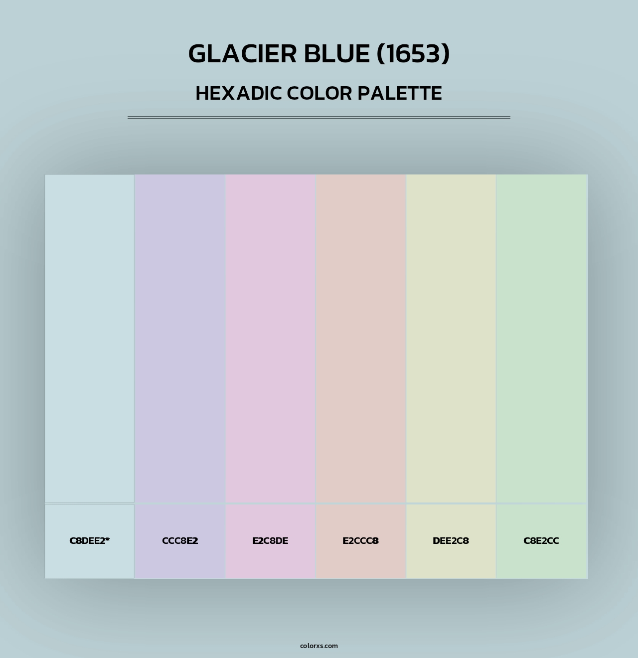 Glacier Blue (1653) - Hexadic Color Palette