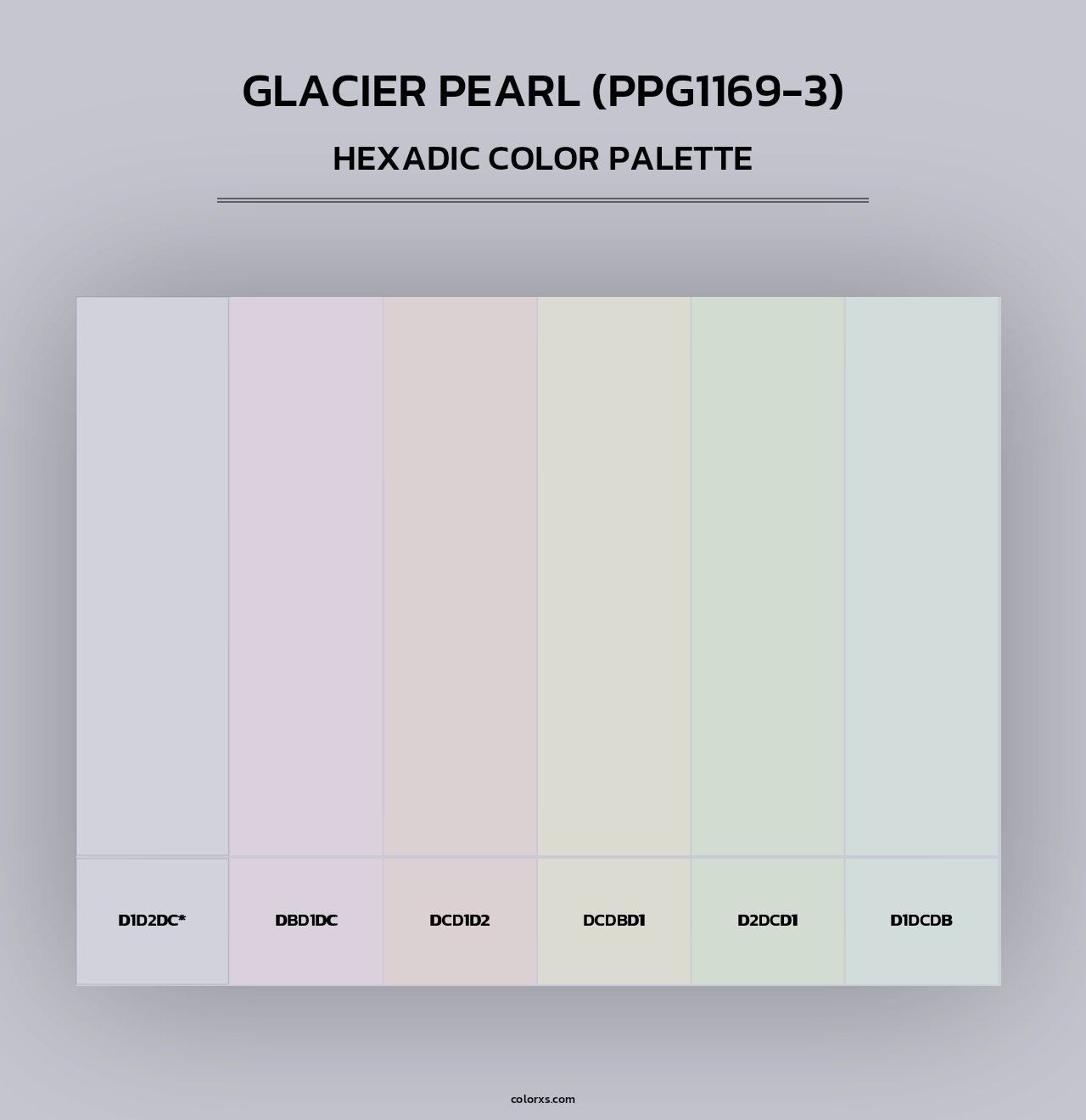 Glacier Pearl (PPG1169-3) - Hexadic Color Palette