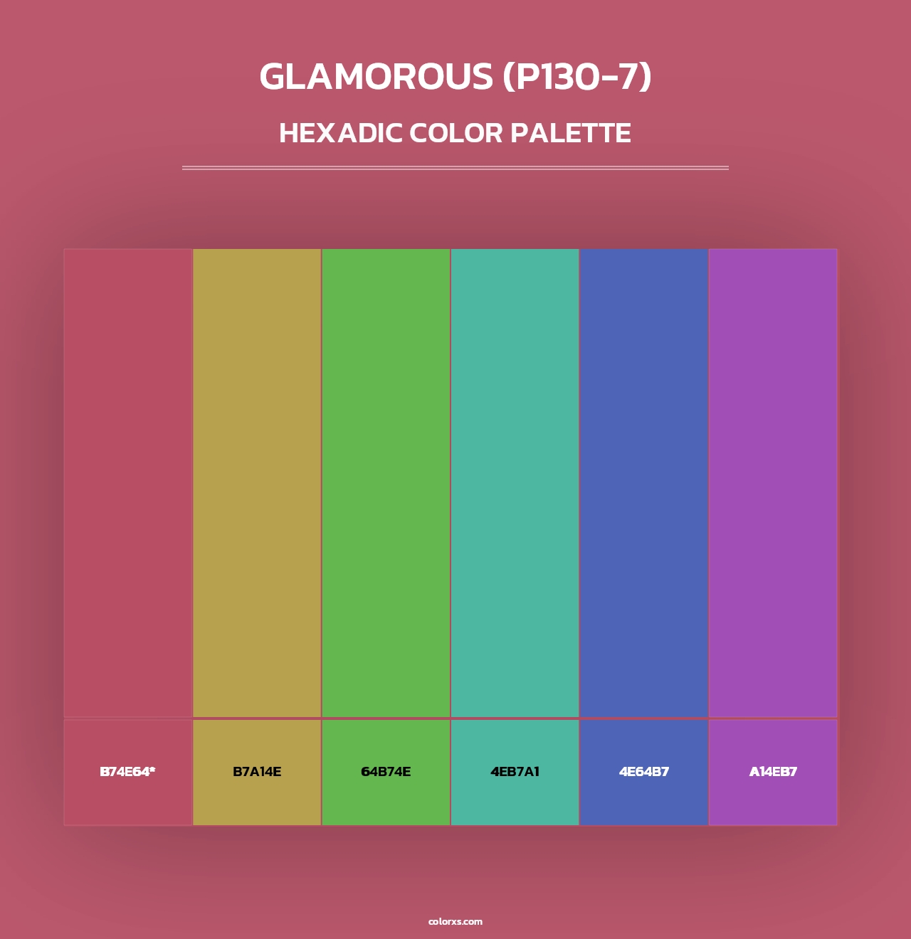 Glamorous (P130-7) - Hexadic Color Palette