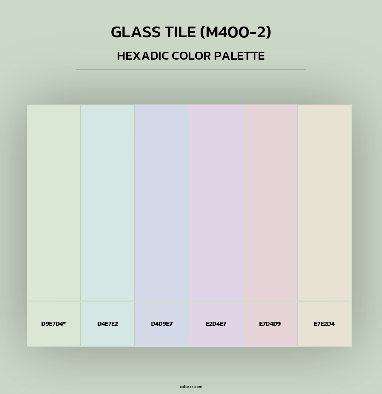 Glass Tile (M400-2) - Hexadic Color Palette