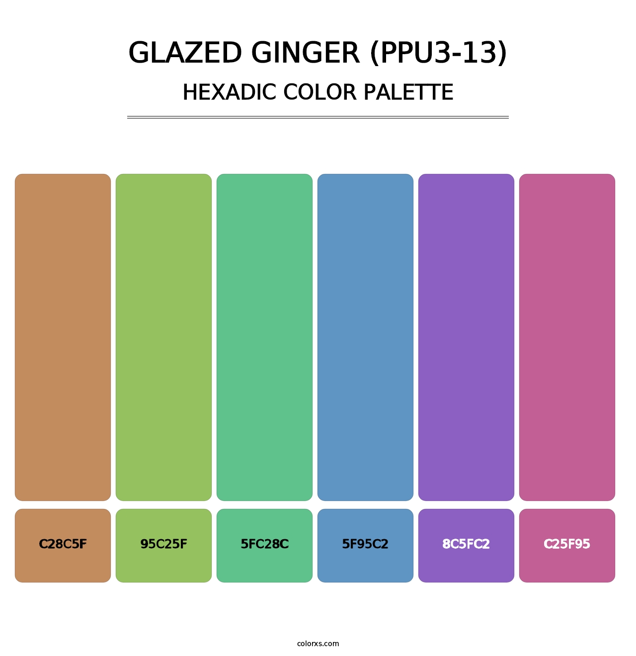 Glazed Ginger (PPU3-13) - Hexadic Color Palette
