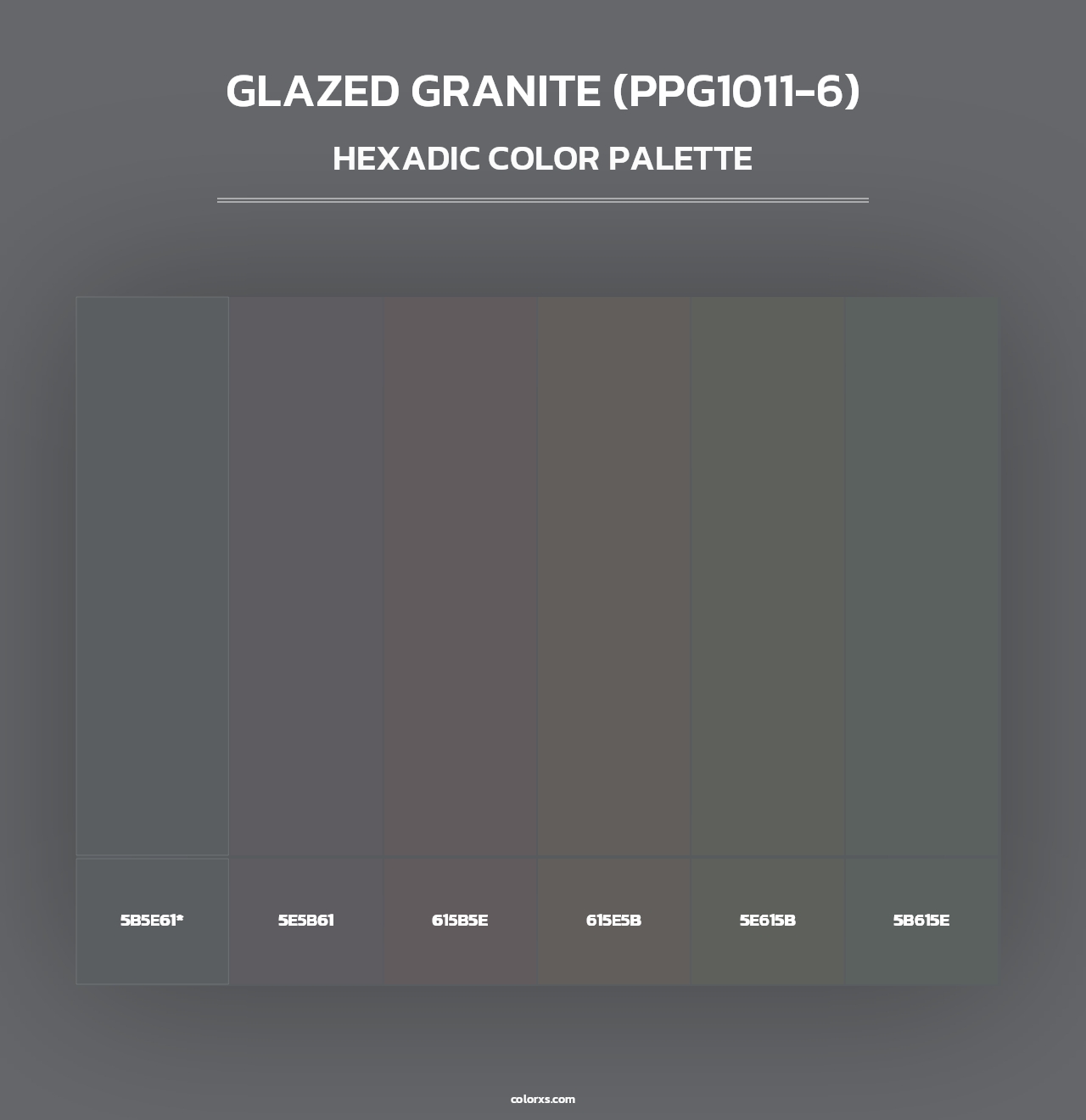 Glazed Granite (PPG1011-6) - Hexadic Color Palette