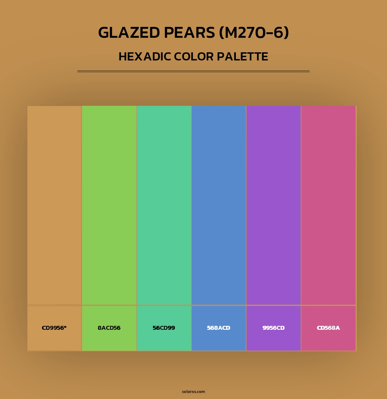 Glazed Pears (M270-6) - Hexadic Color Palette