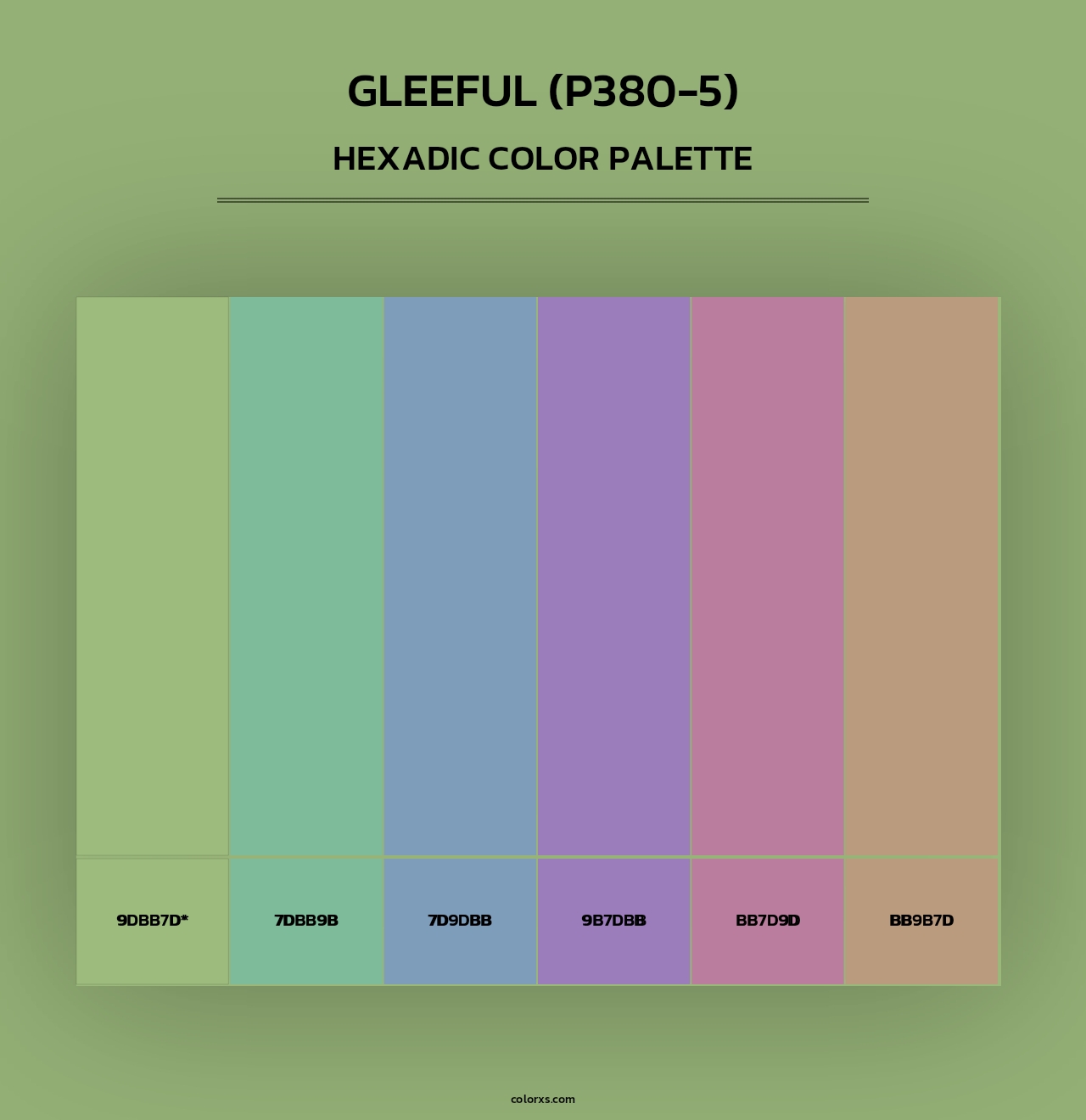 Gleeful (P380-5) - Hexadic Color Palette