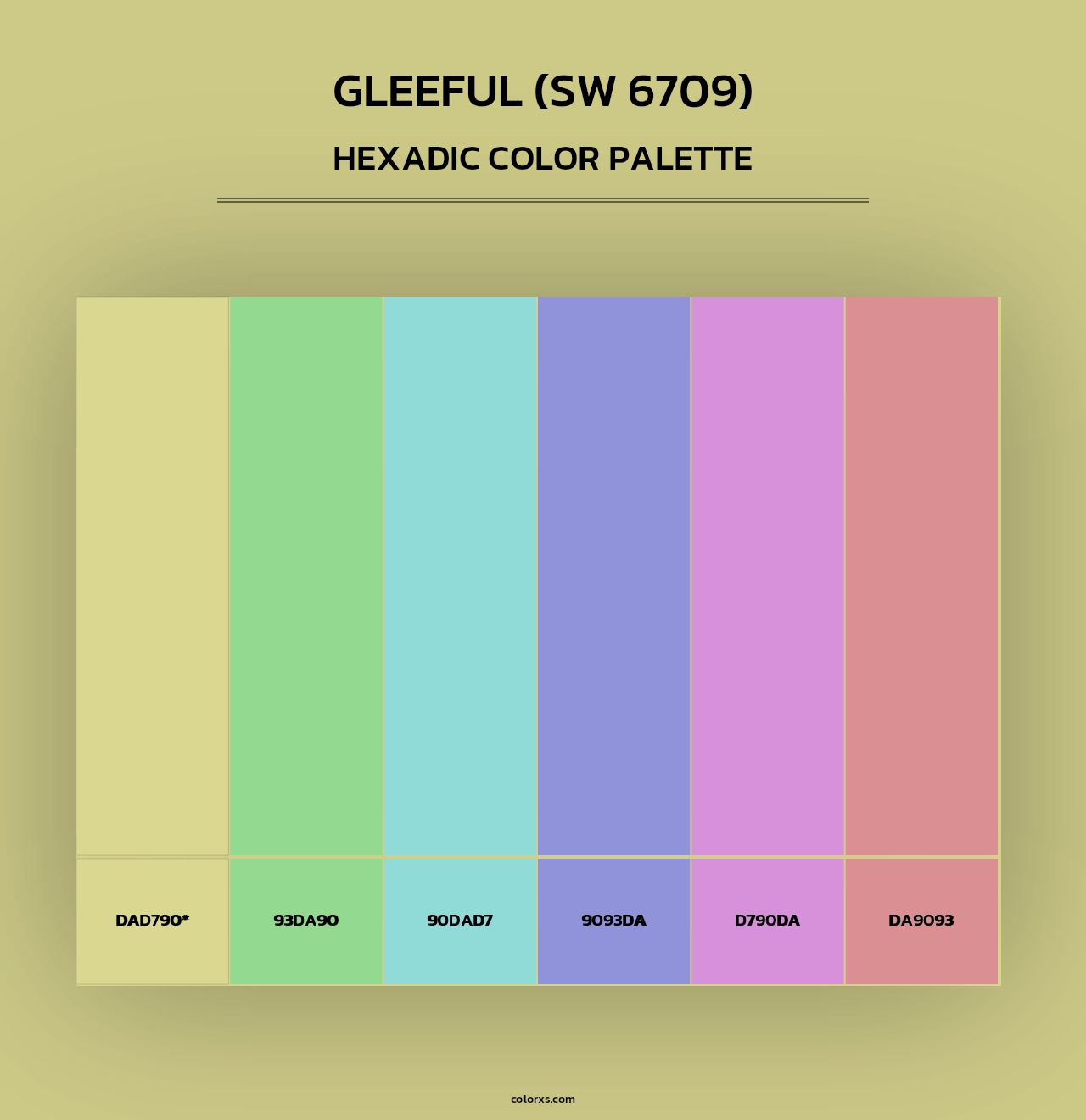 Gleeful (SW 6709) - Hexadic Color Palette