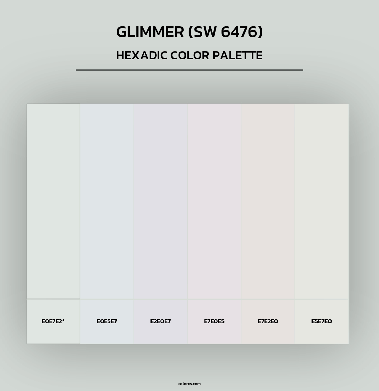 Glimmer (SW 6476) - Hexadic Color Palette