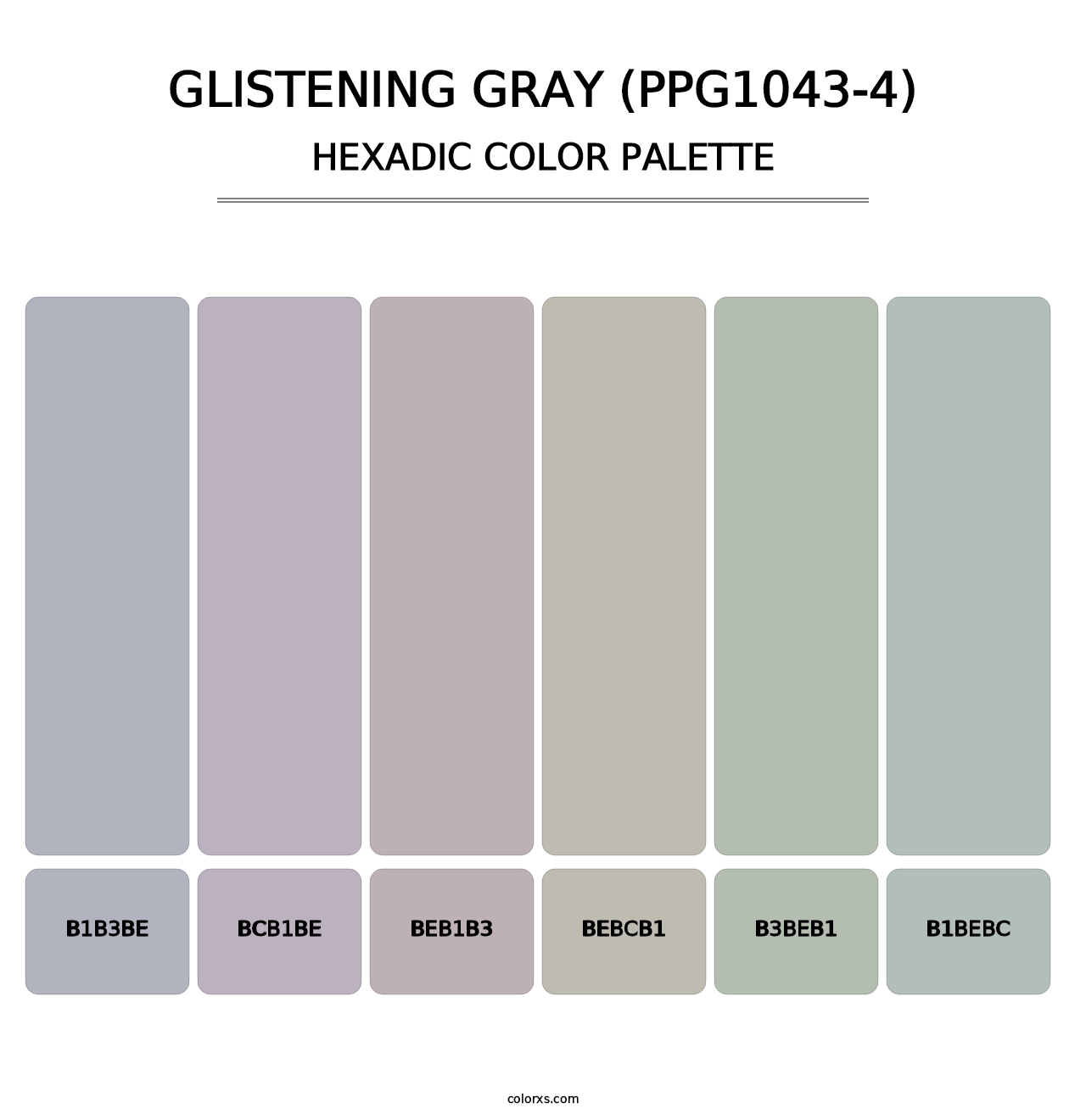 Glistening Gray (PPG1043-4) - Hexadic Color Palette