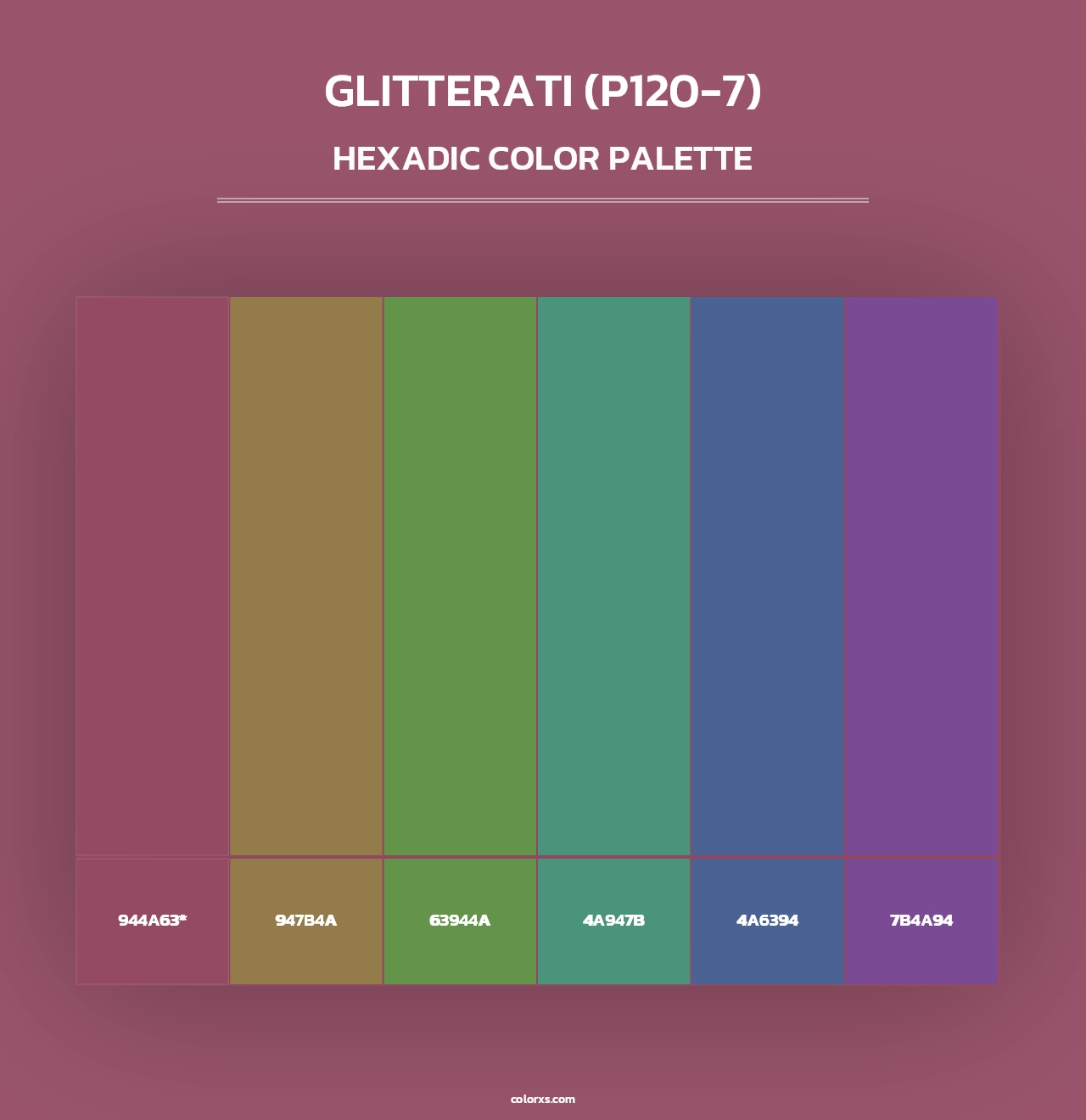 Glitterati (P120-7) - Hexadic Color Palette
