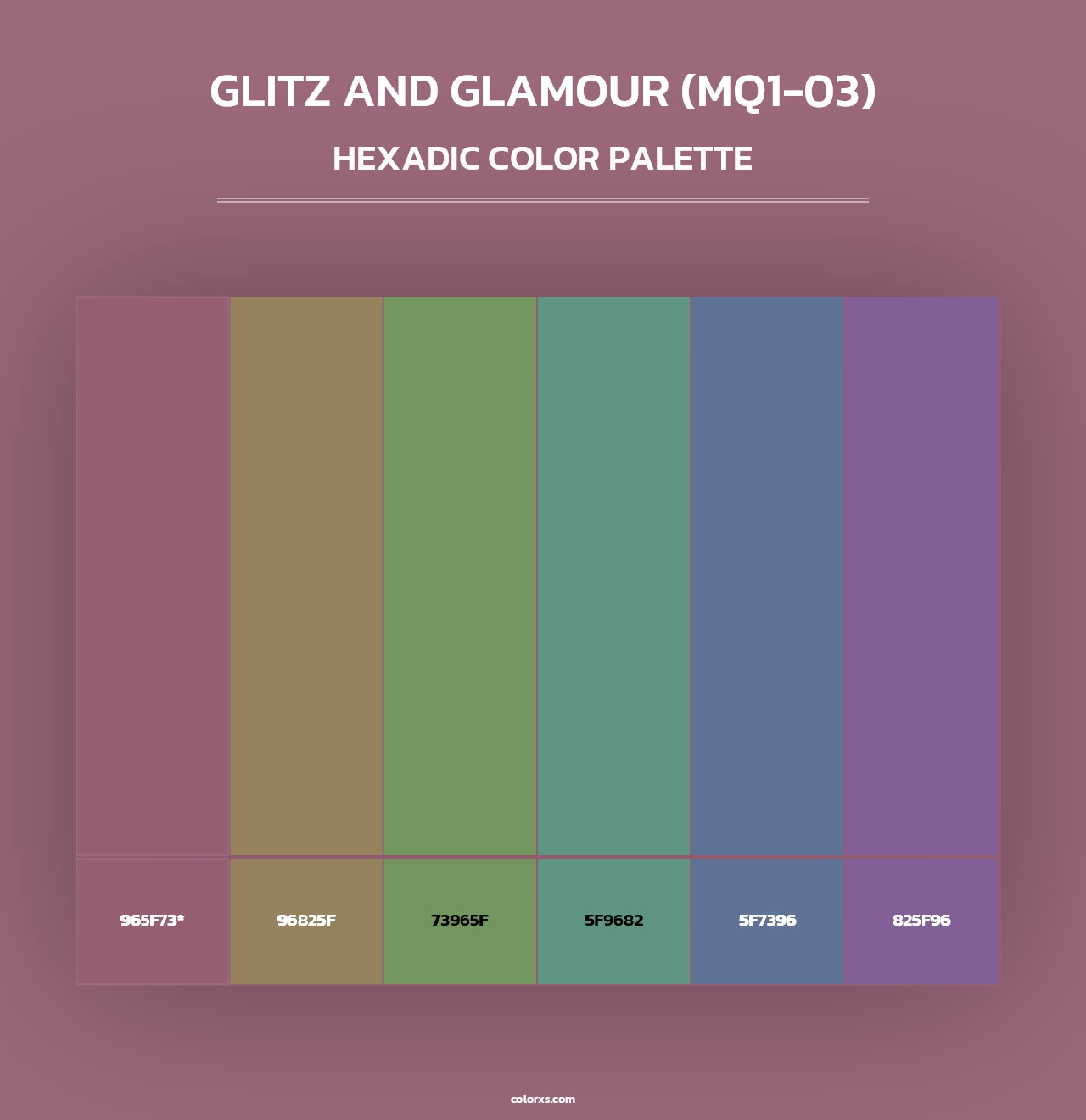 Glitz And Glamour (MQ1-03) - Hexadic Color Palette
