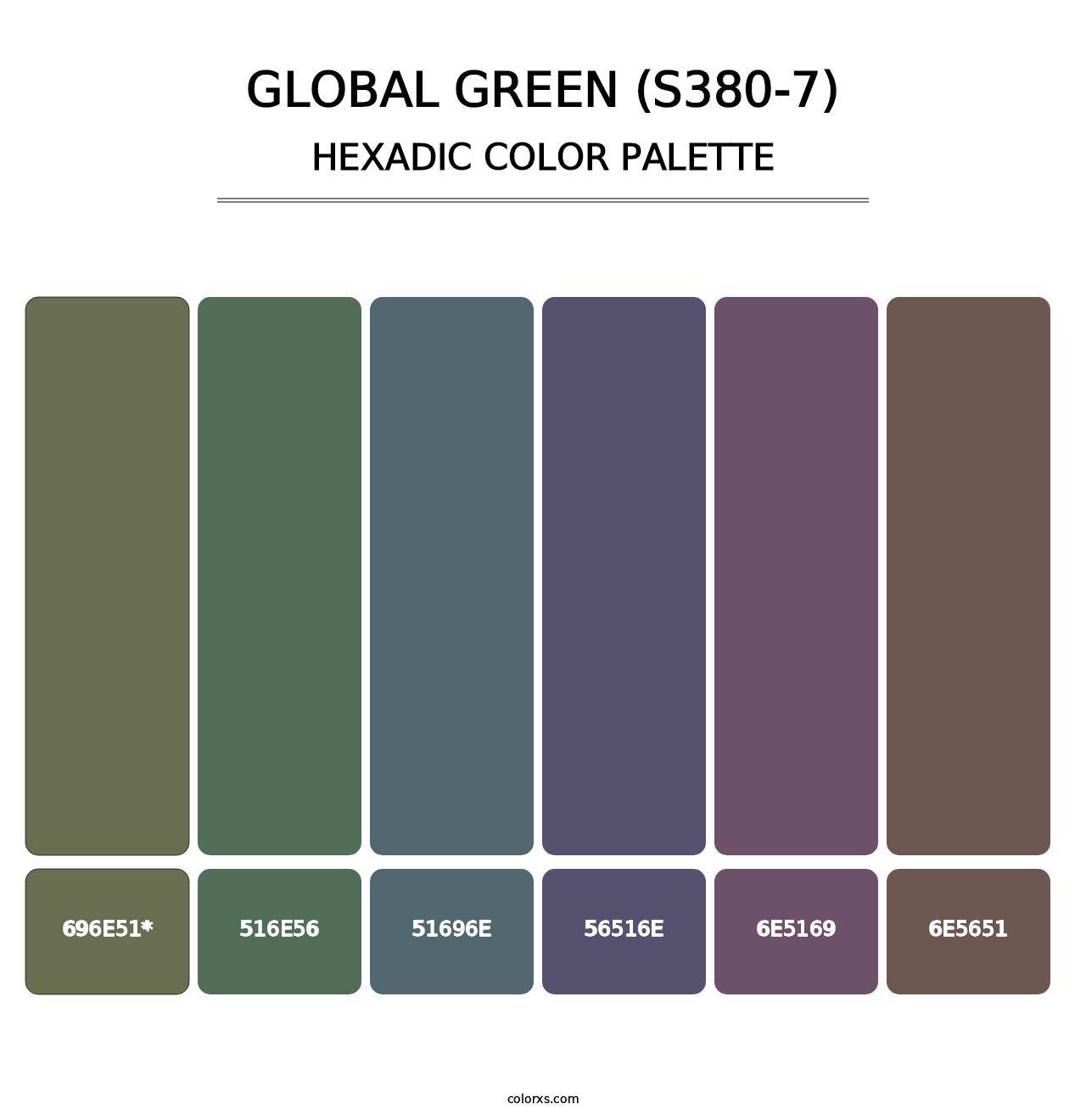 Global Green (S380-7) - Hexadic Color Palette
