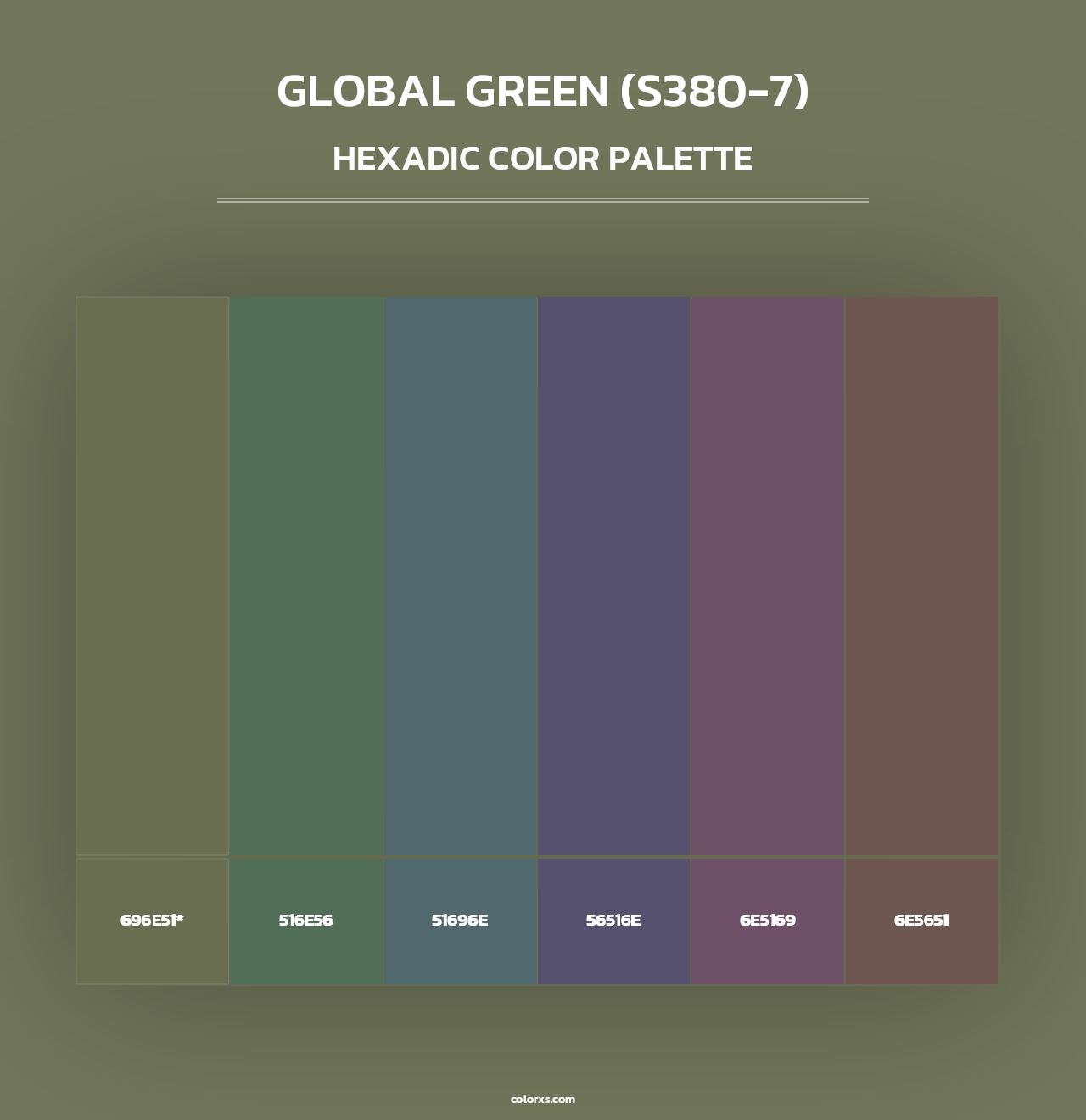 Global Green (S380-7) - Hexadic Color Palette