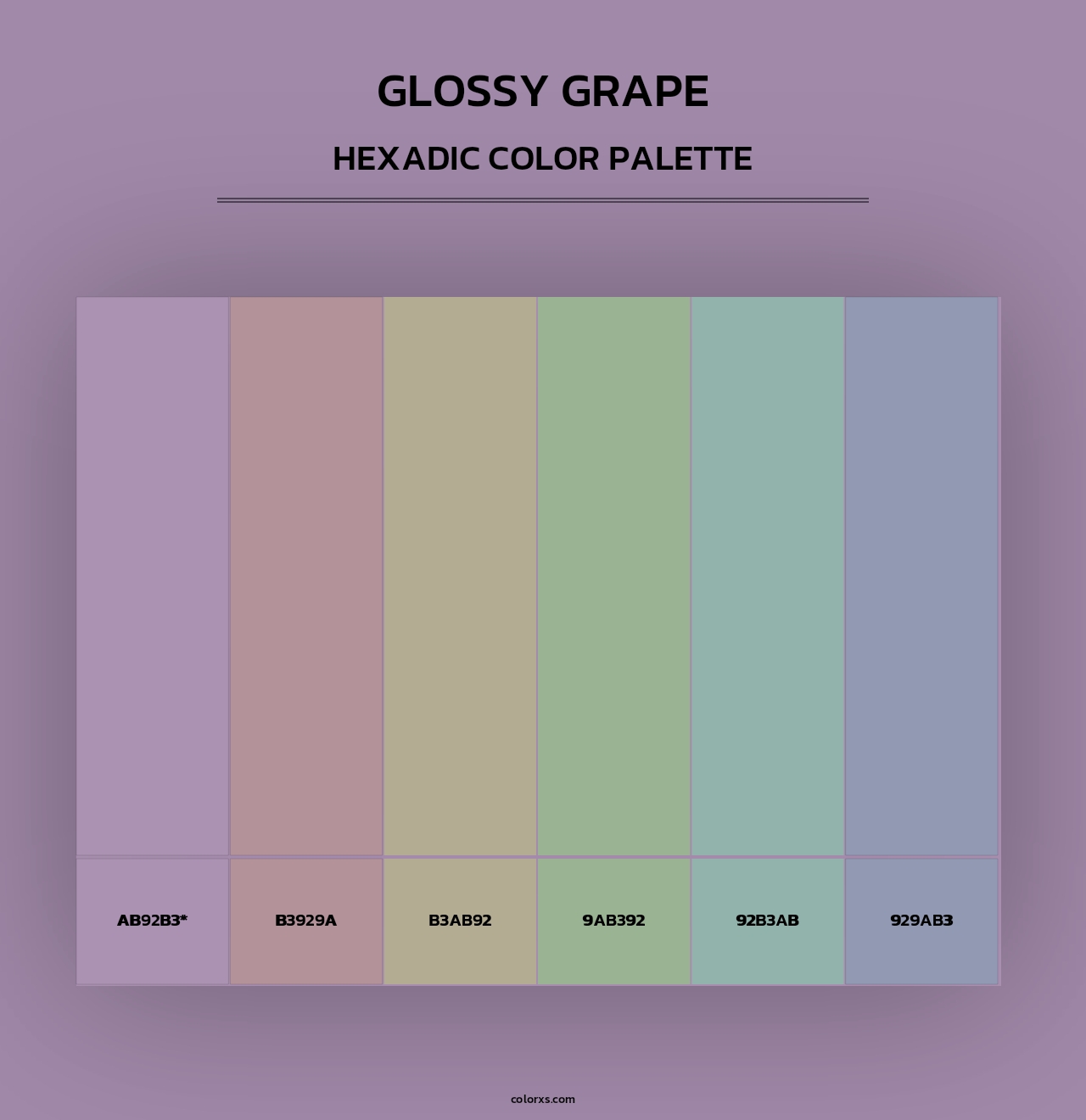 Glossy Grape - Hexadic Color Palette