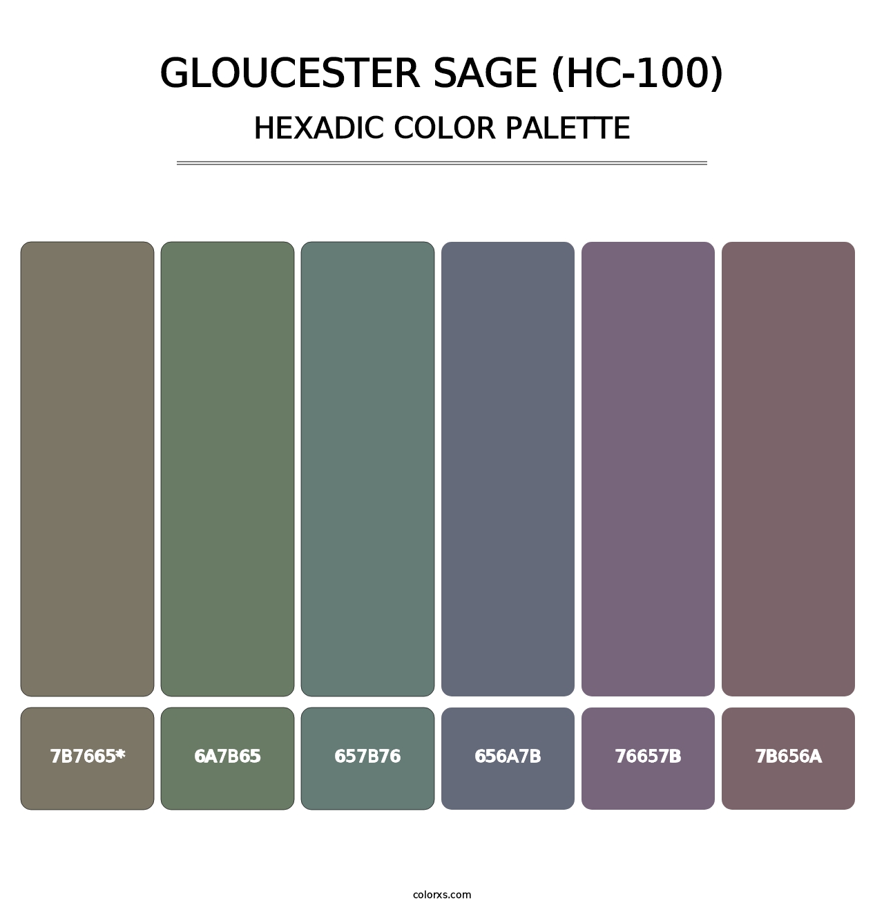 Gloucester Sage (HC-100) - Hexadic Color Palette