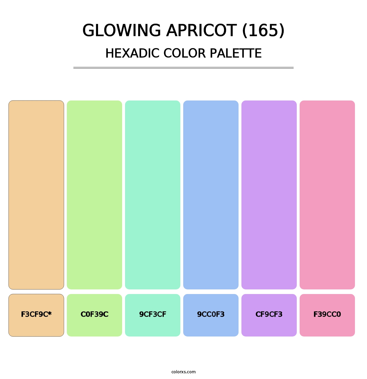 Glowing Apricot (165) - Hexadic Color Palette