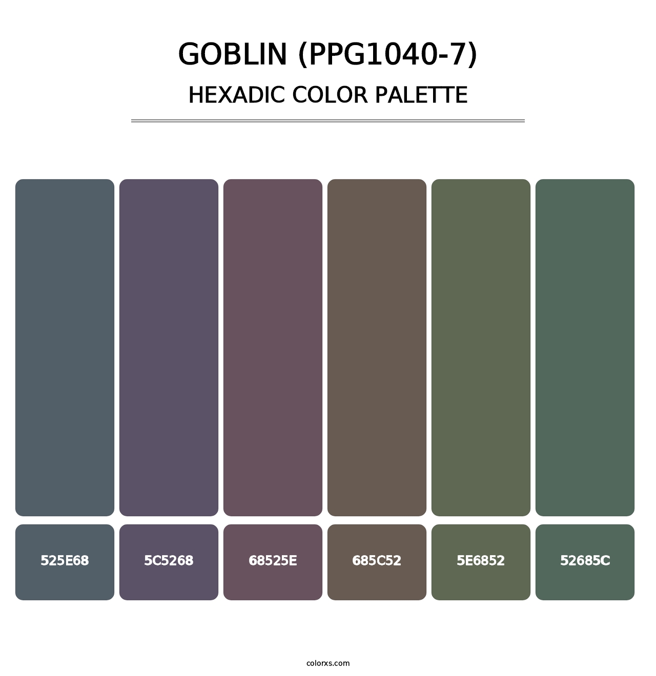 Goblin (PPG1040-7) - Hexadic Color Palette