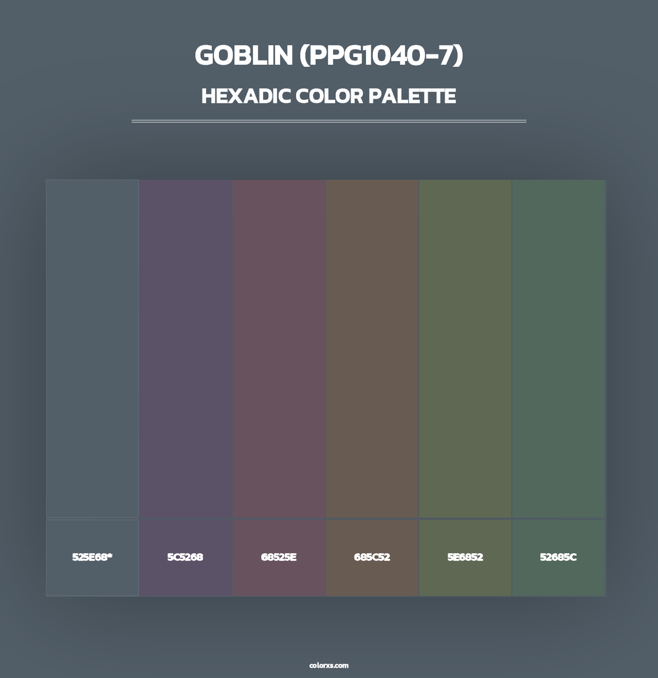 Goblin (PPG1040-7) - Hexadic Color Palette