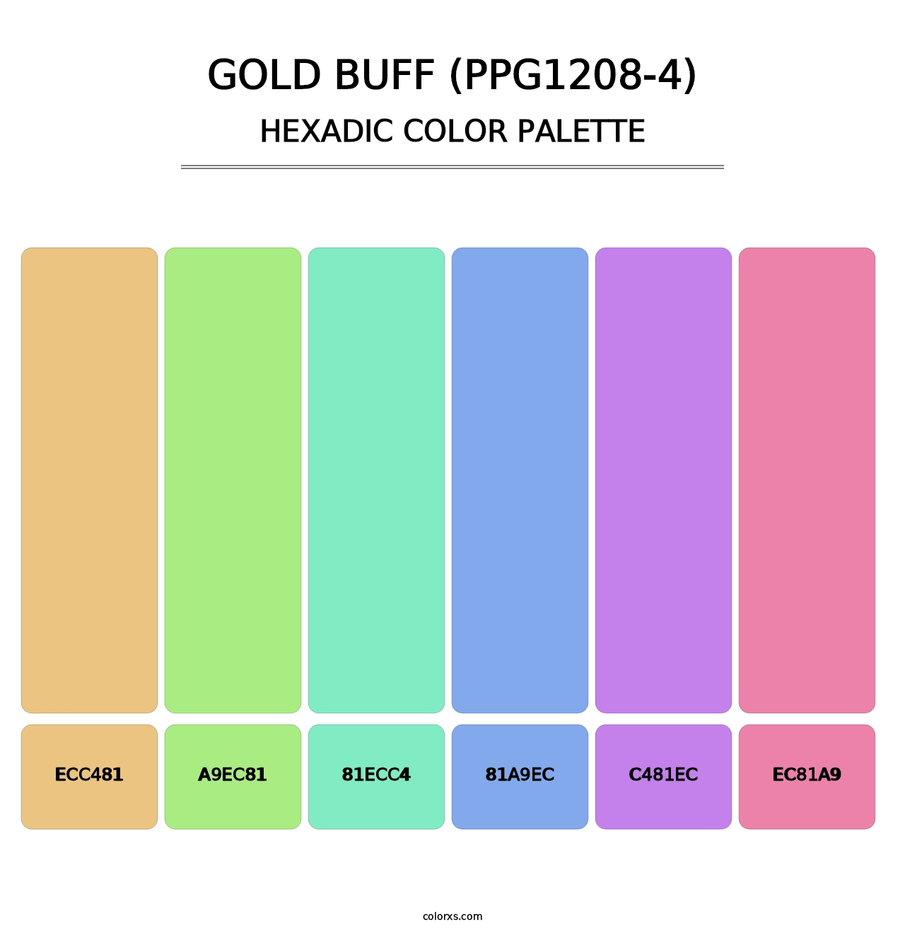 Gold Buff (PPG1208-4) - Hexadic Color Palette