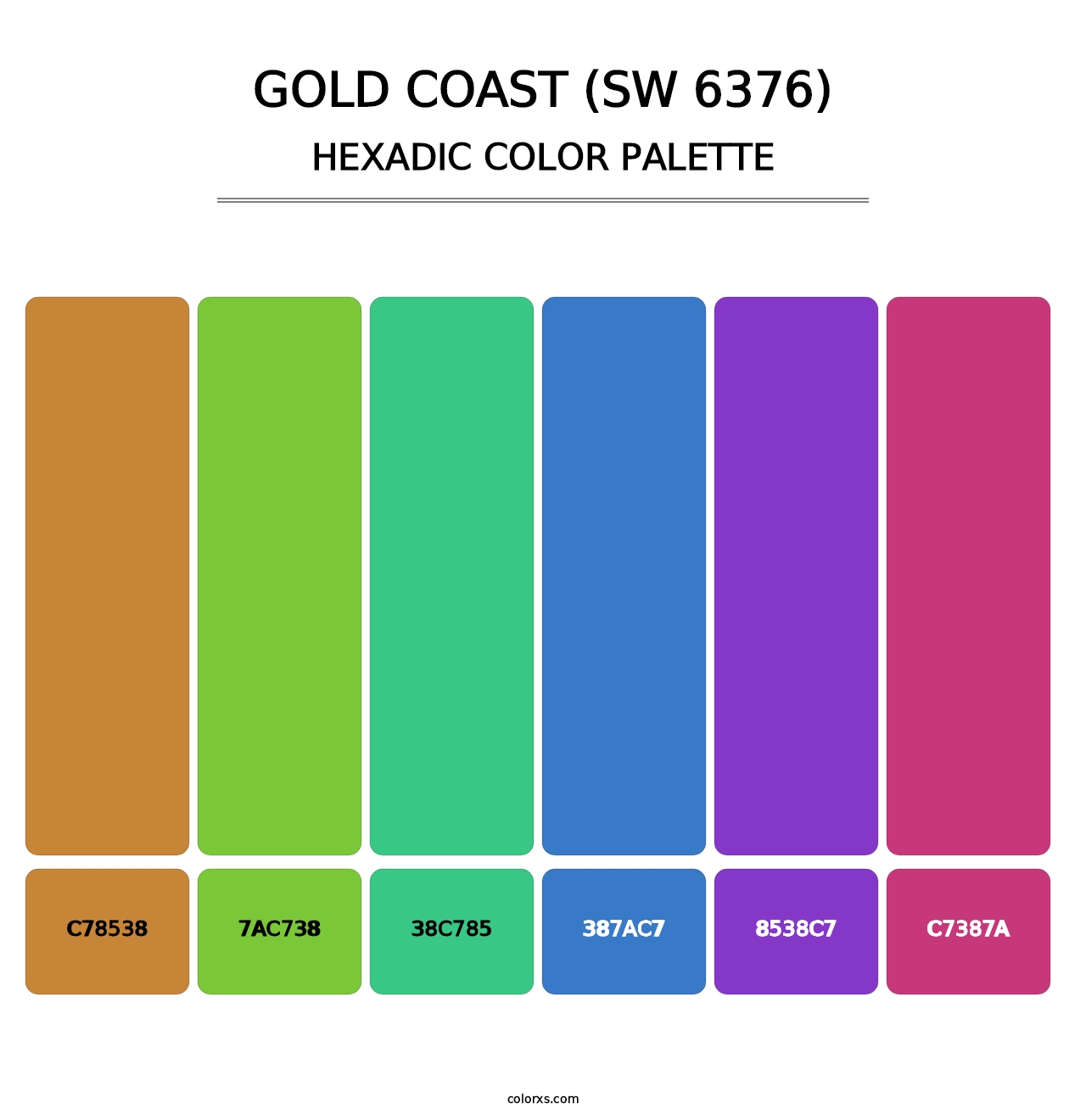 Gold Coast (SW 6376) - Hexadic Color Palette