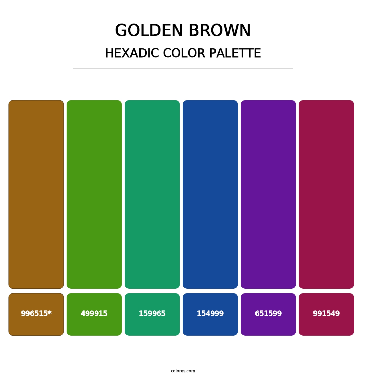 Golden brown - Hexadic Color Palette
