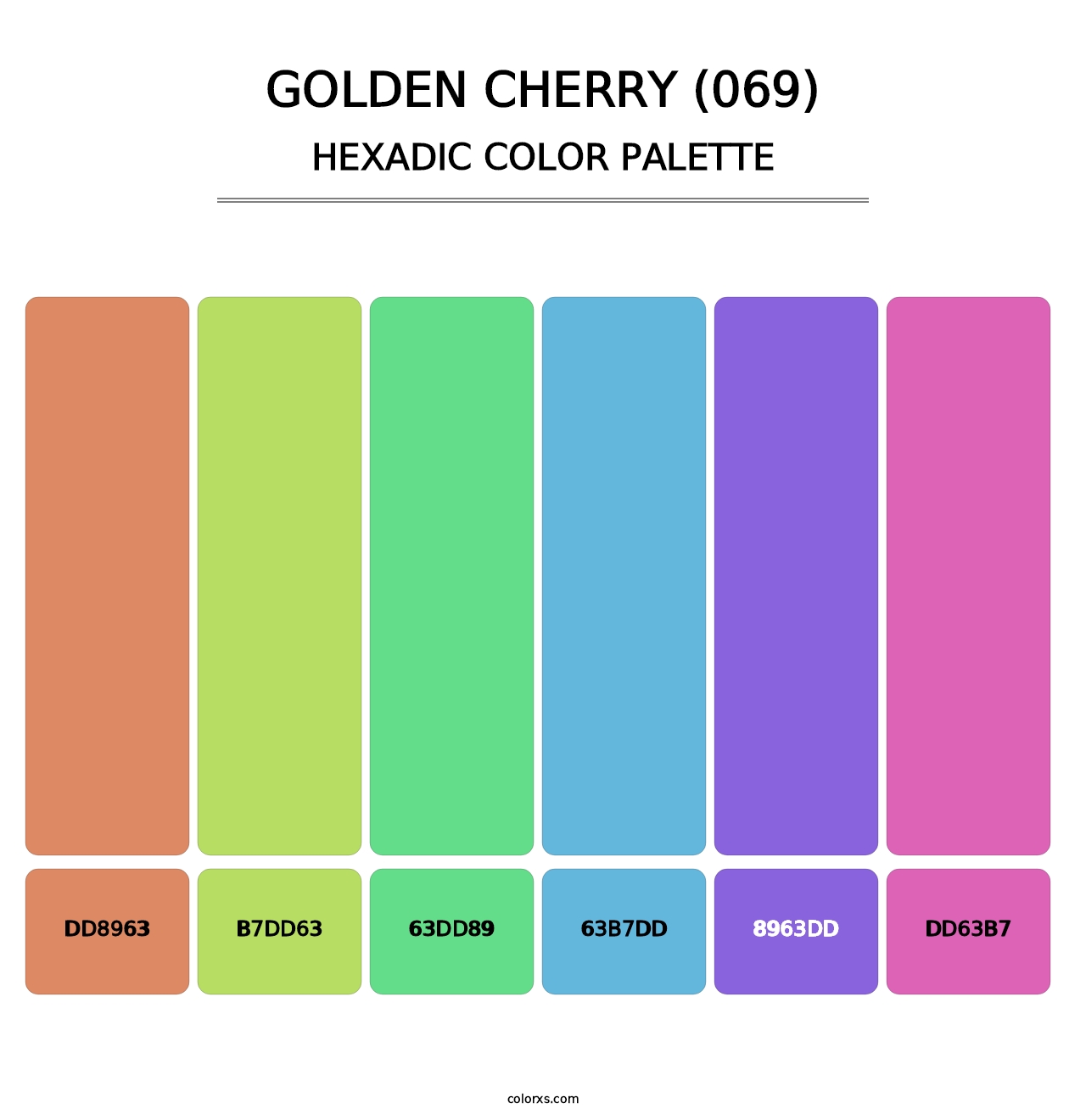 Golden Cherry (069) - Hexadic Color Palette