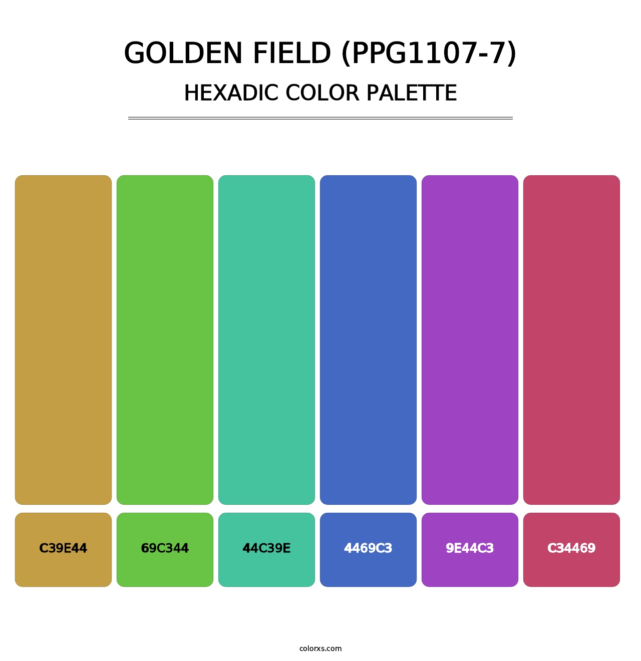Golden Field (PPG1107-7) - Hexadic Color Palette