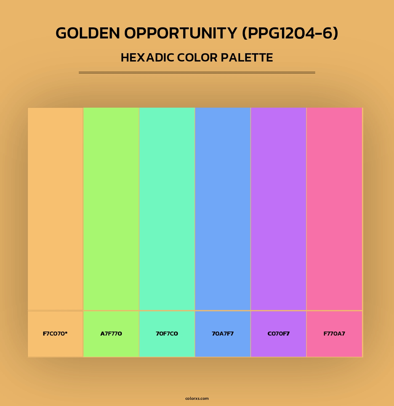 Golden Opportunity (PPG1204-6) - Hexadic Color Palette