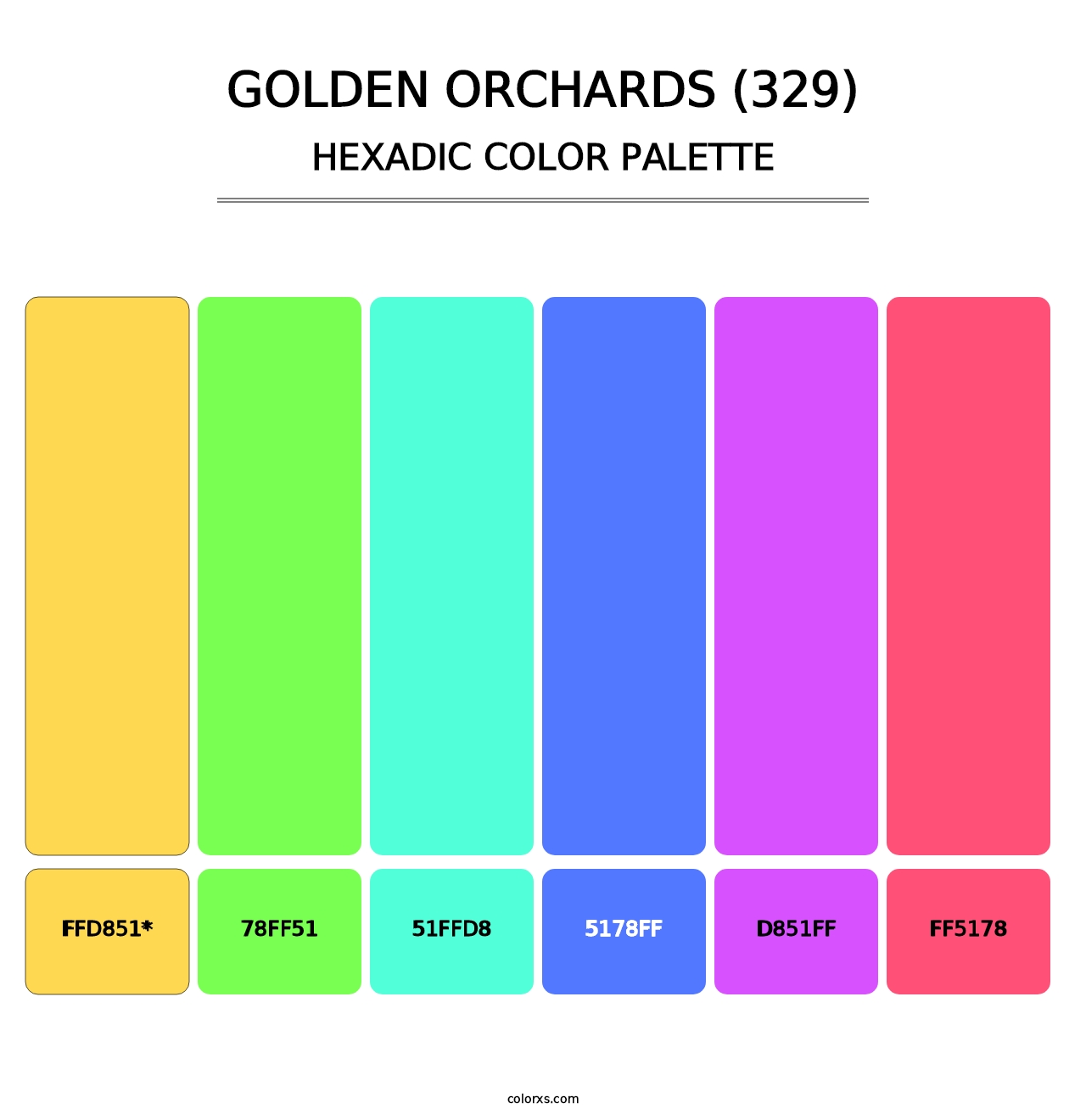 Golden Orchards (329) - Hexadic Color Palette