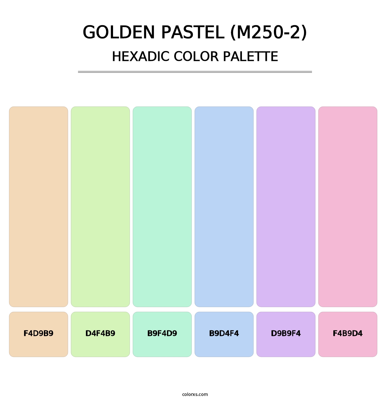 Golden Pastel (M250-2) - Hexadic Color Palette