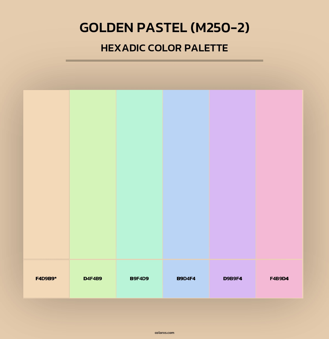 Golden Pastel (M250-2) - Hexadic Color Palette