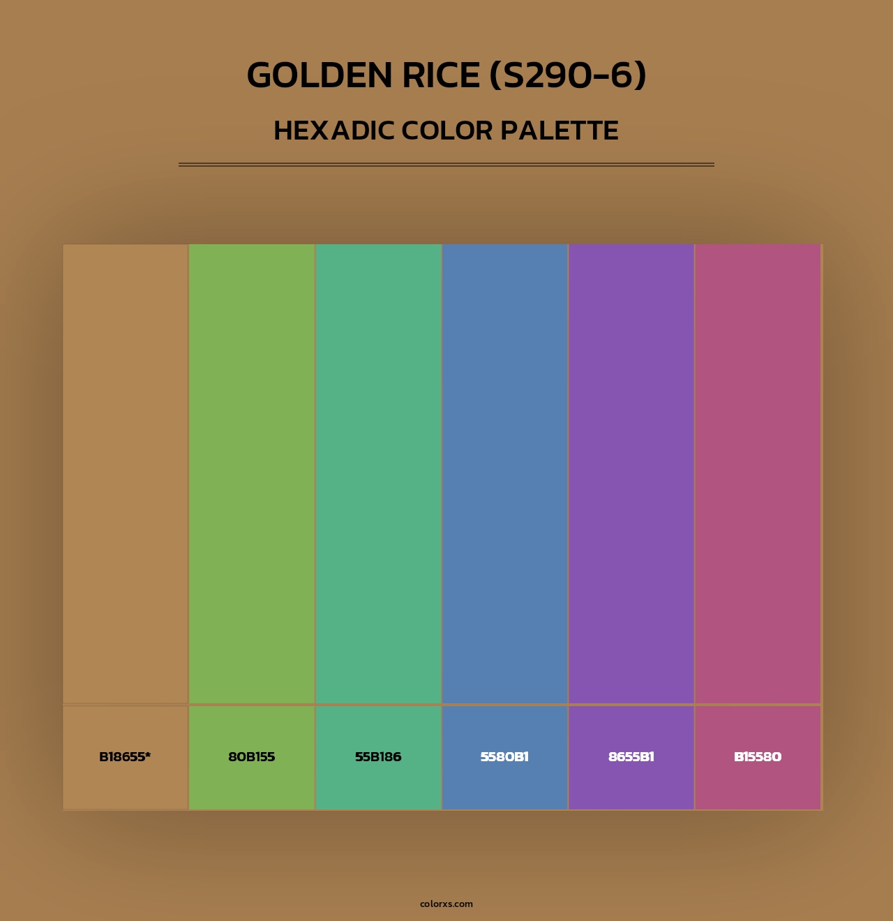 Golden Rice (S290-6) - Hexadic Color Palette