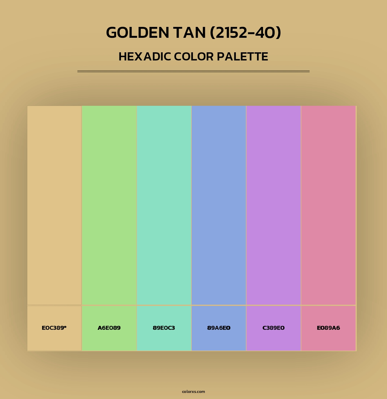 Golden Tan (2152-40) - Hexadic Color Palette