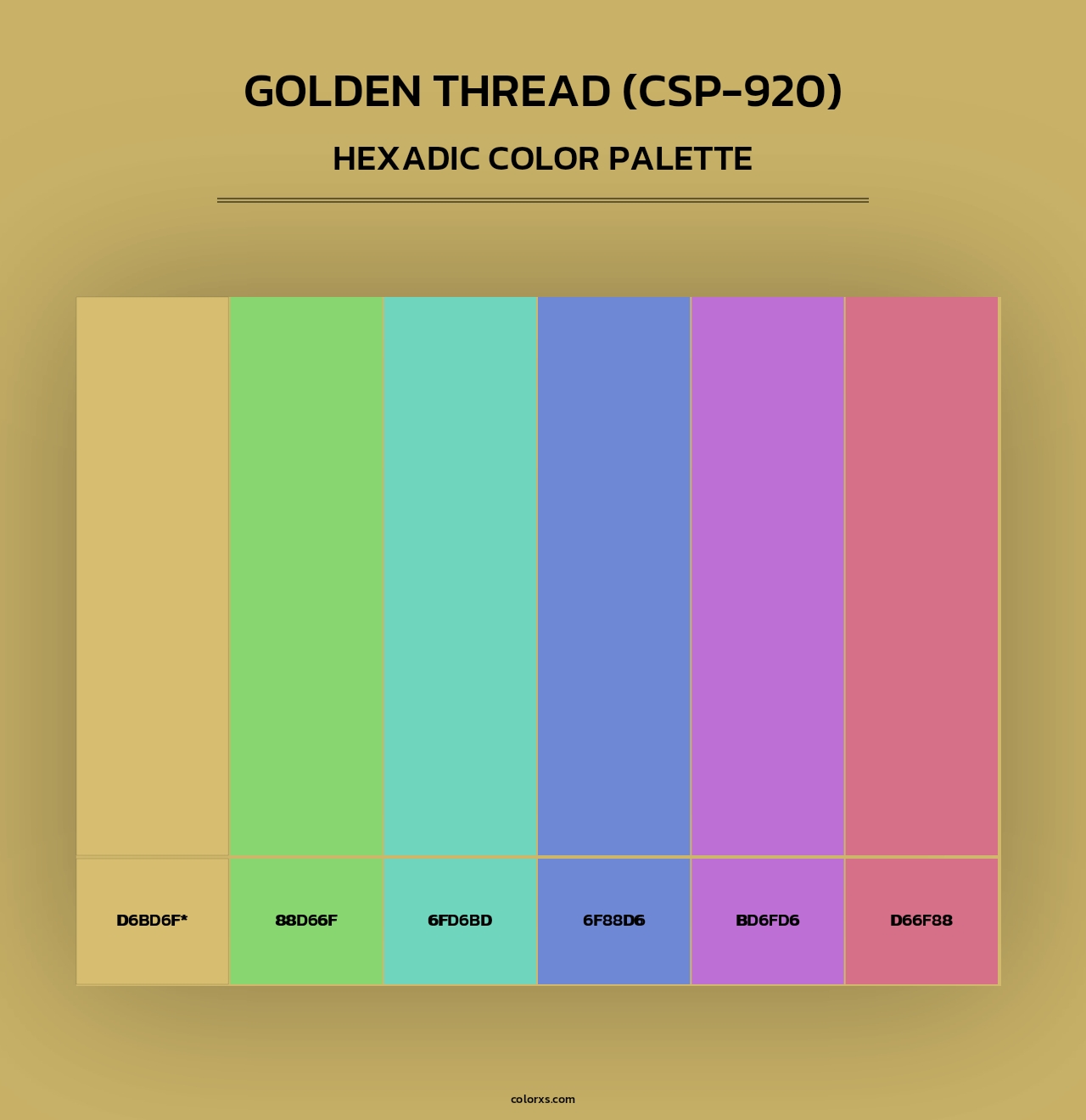 Golden Thread (CSP-920) - Hexadic Color Palette