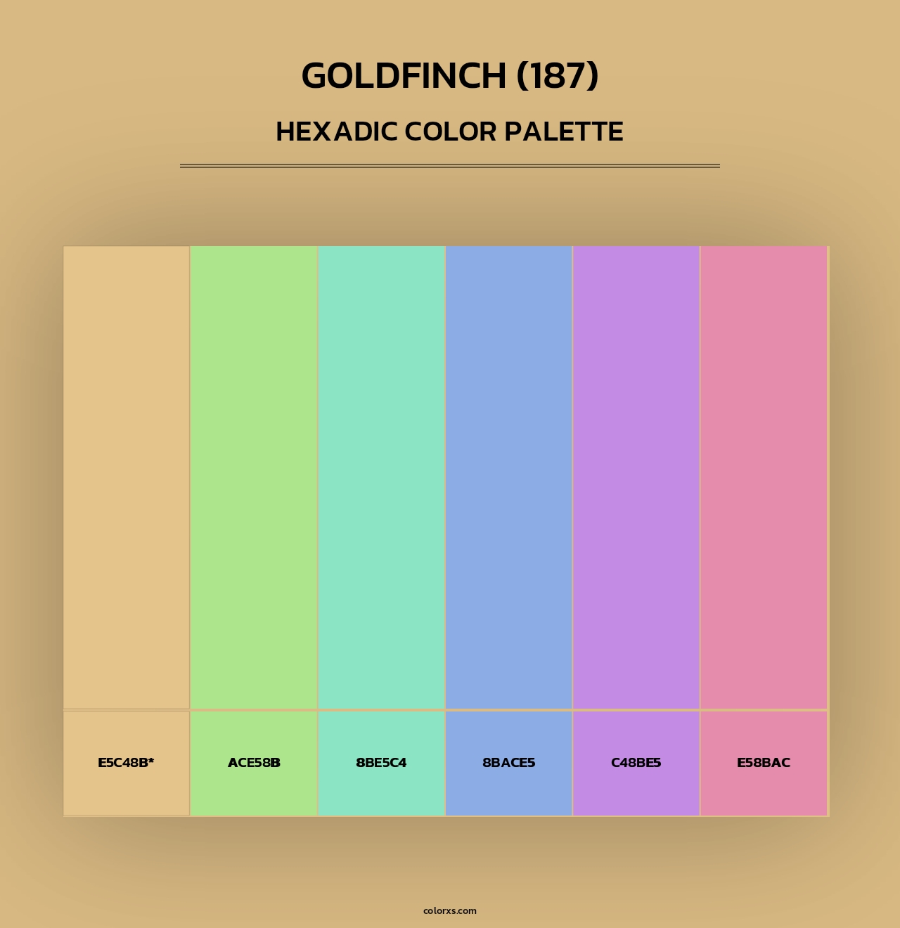 Goldfinch (187) - Hexadic Color Palette