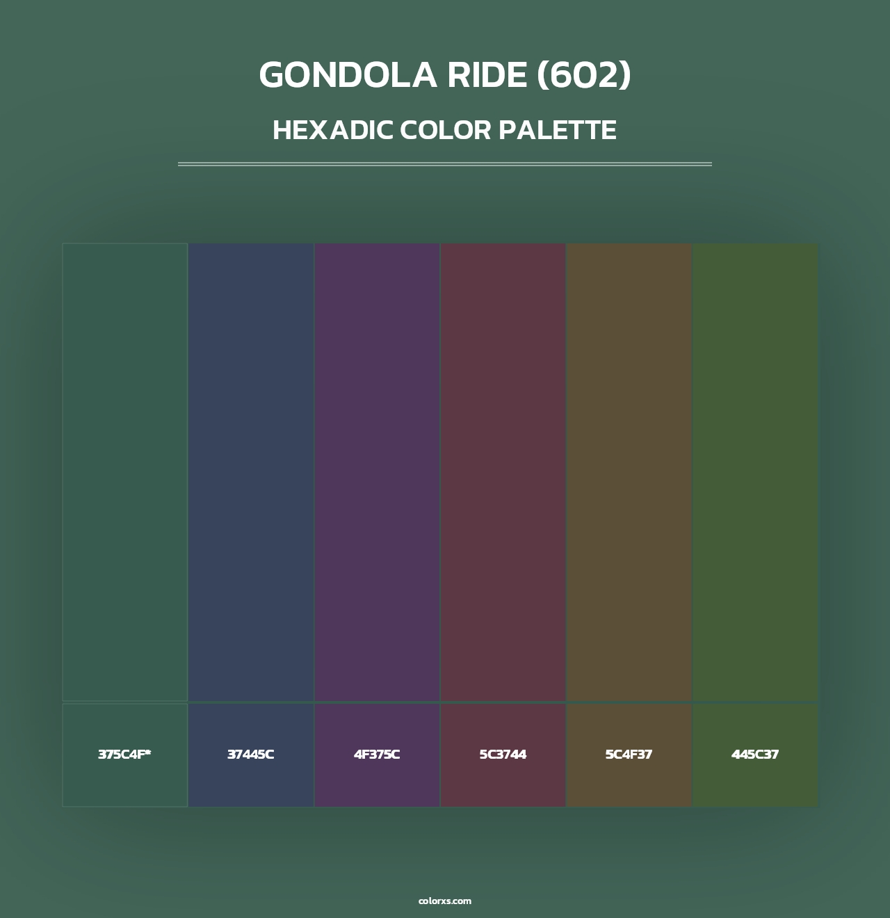 Gondola Ride (602) - Hexadic Color Palette