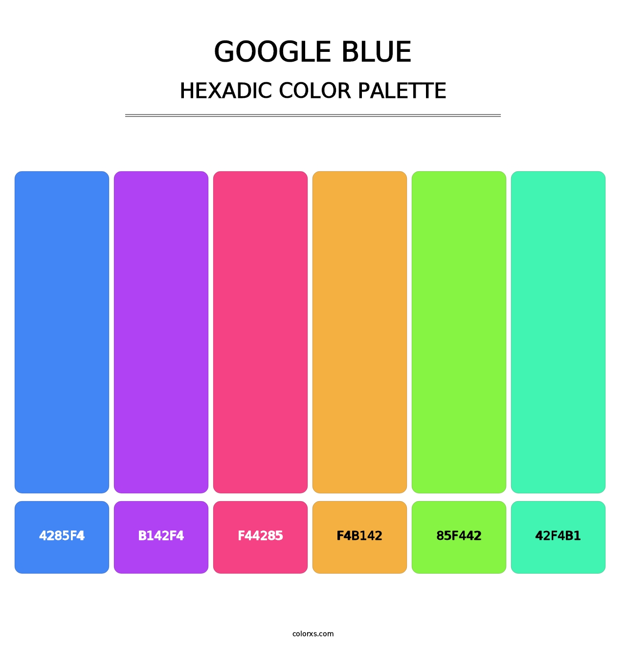 Google Blue - Hexadic Color Palette