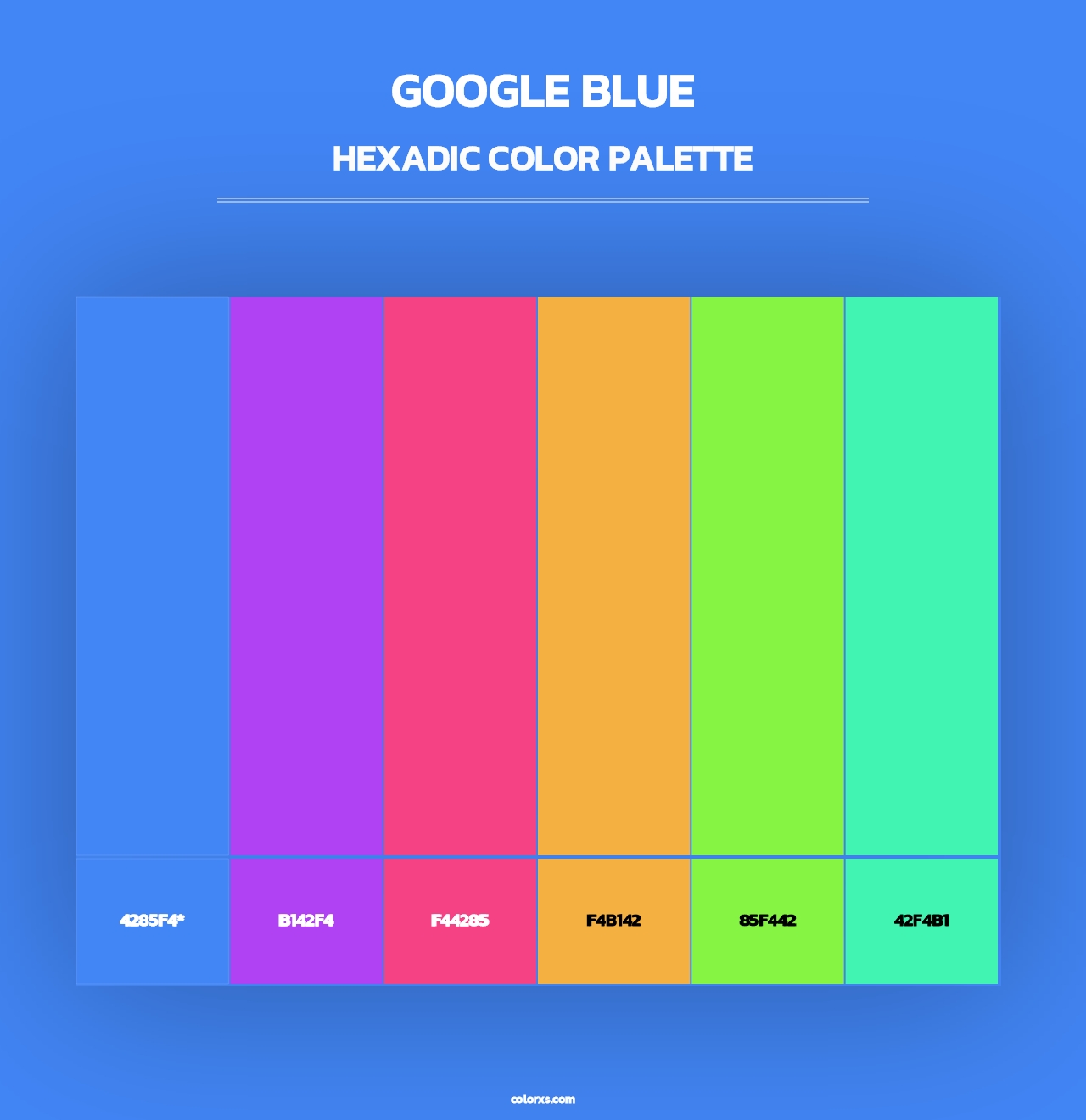 Google Blue - Hexadic Color Palette