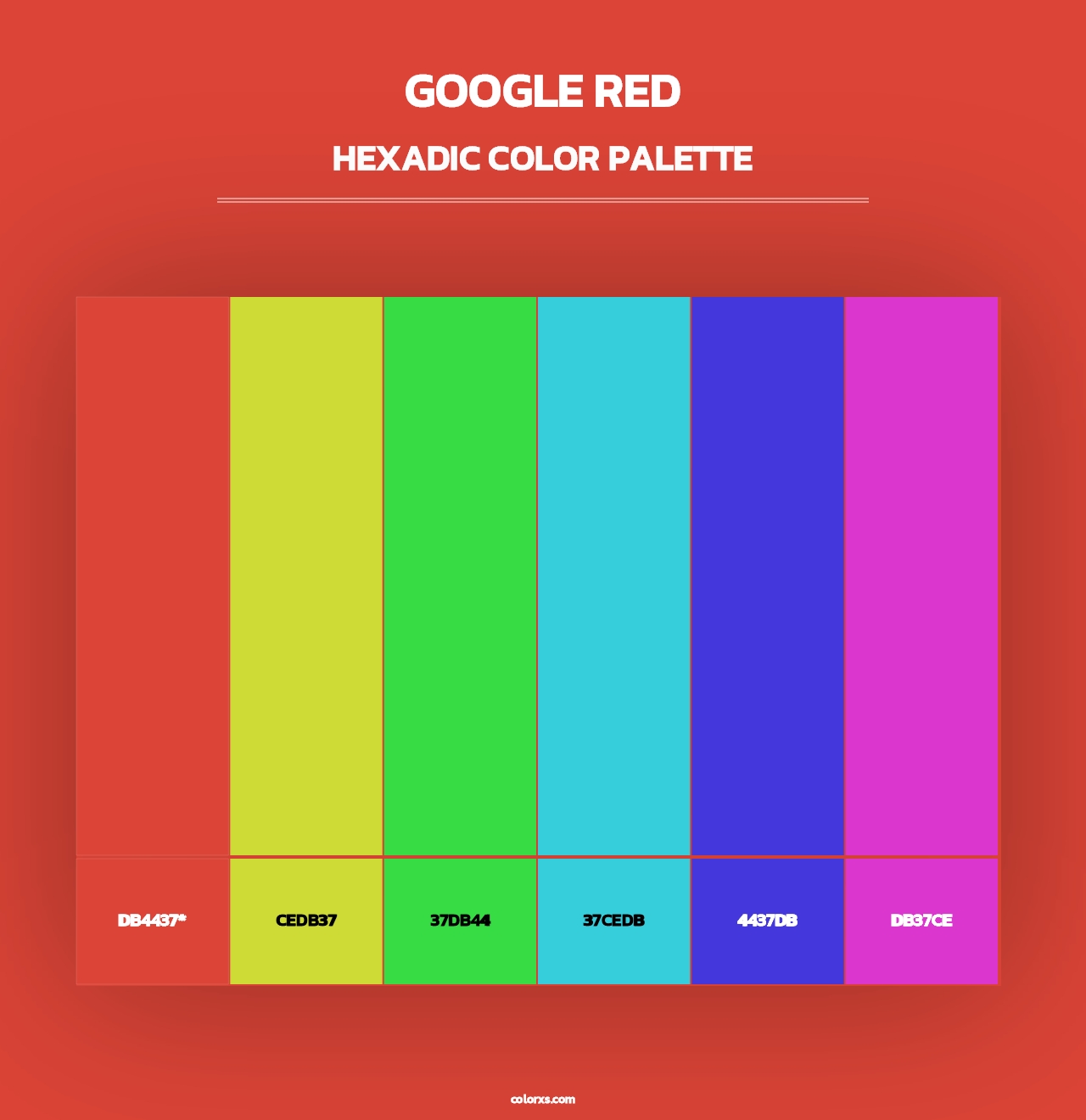 Google Red - Hexadic Color Palette