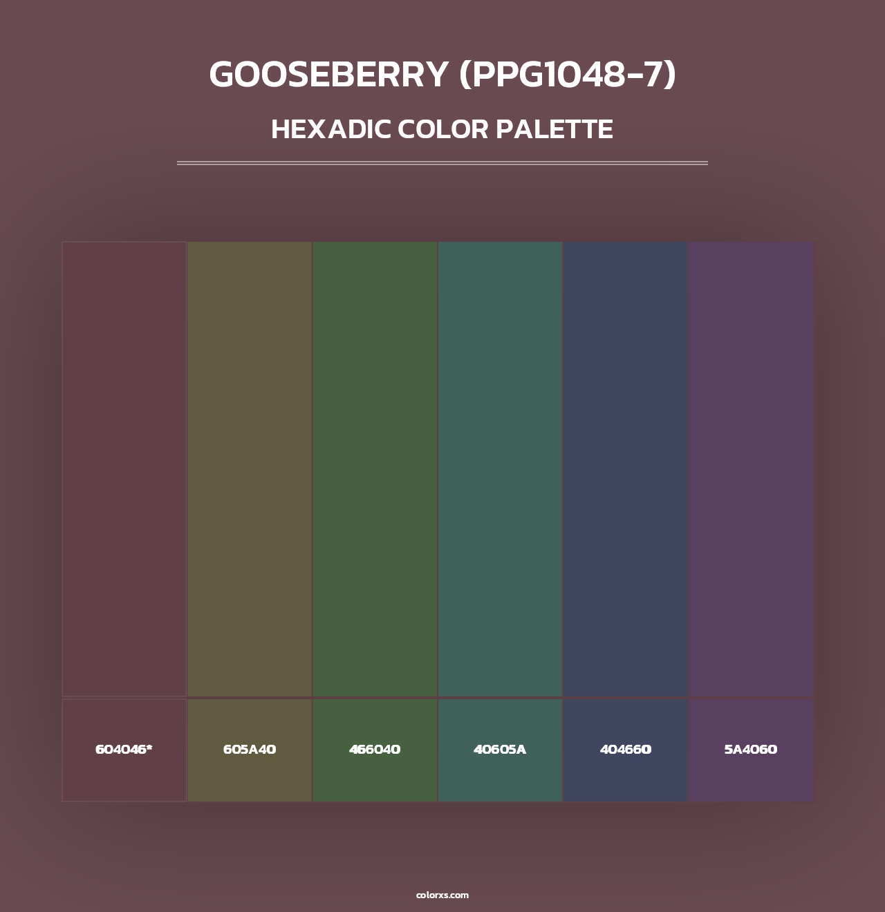 Gooseberry (PPG1048-7) - Hexadic Color Palette
