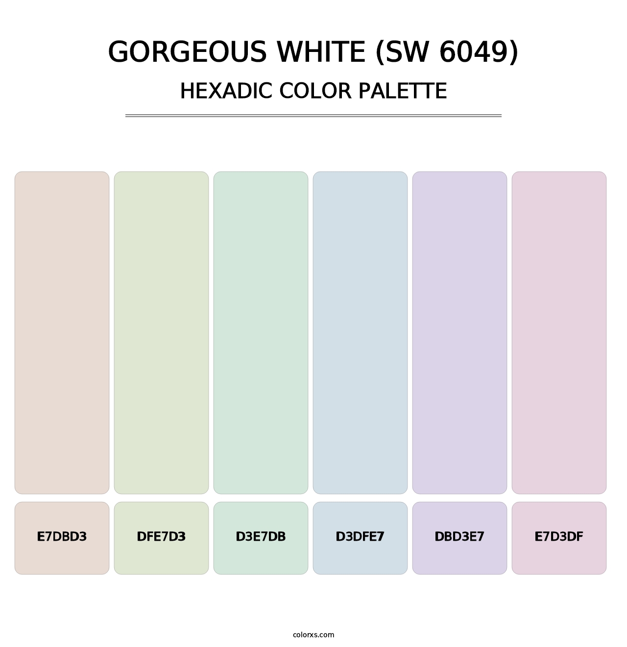 Gorgeous White (SW 6049) - Hexadic Color Palette