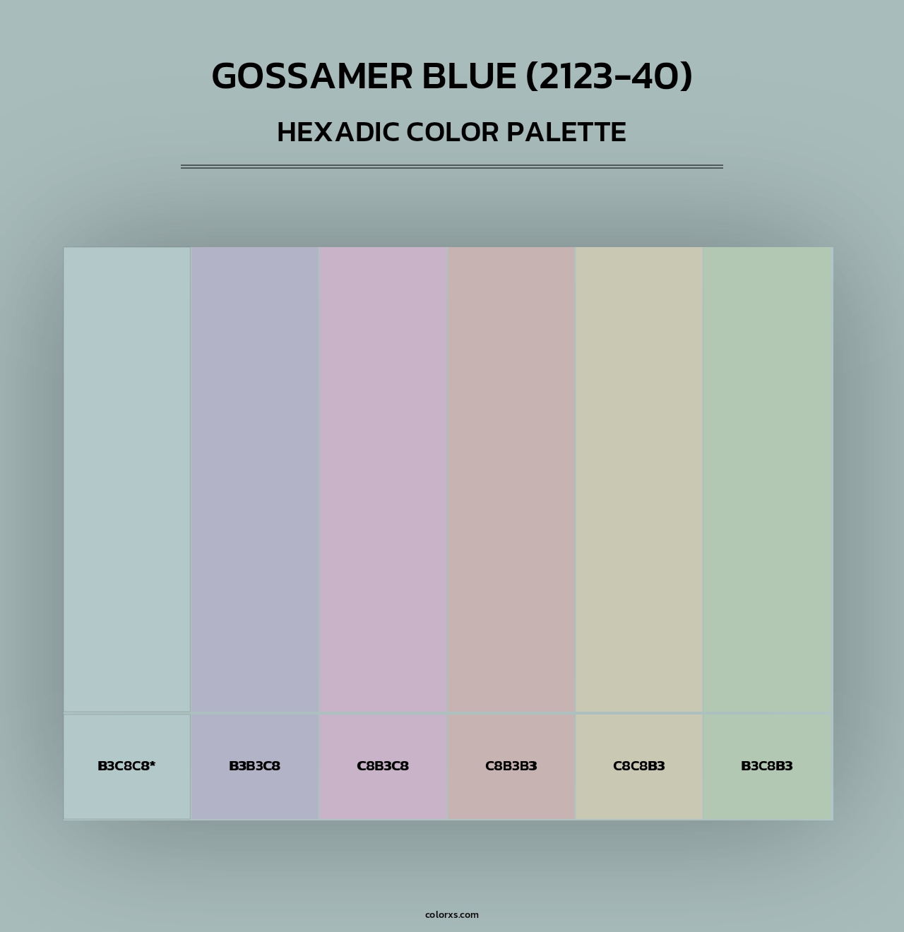 Gossamer Blue (2123-40) - Hexadic Color Palette